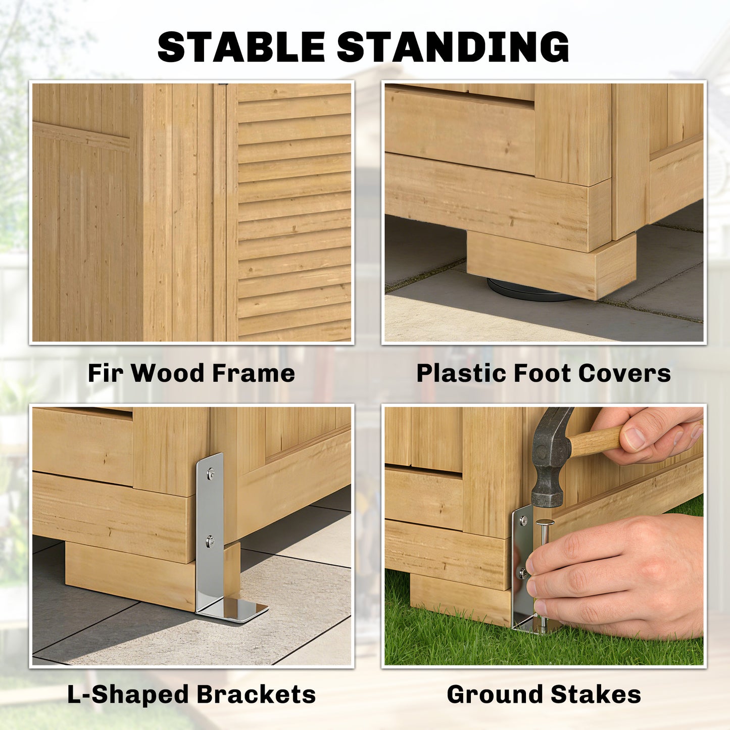 Outdoor Wooden Storage Cabinet