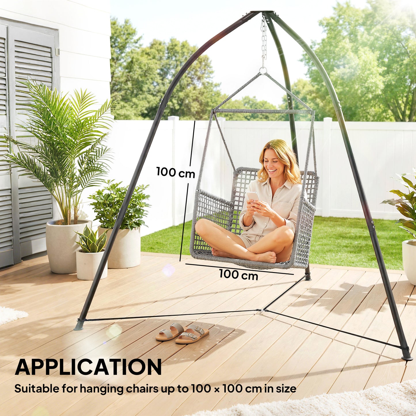 Hammock Stand for Hanging Chair Adjustable Height Tripod Hammock