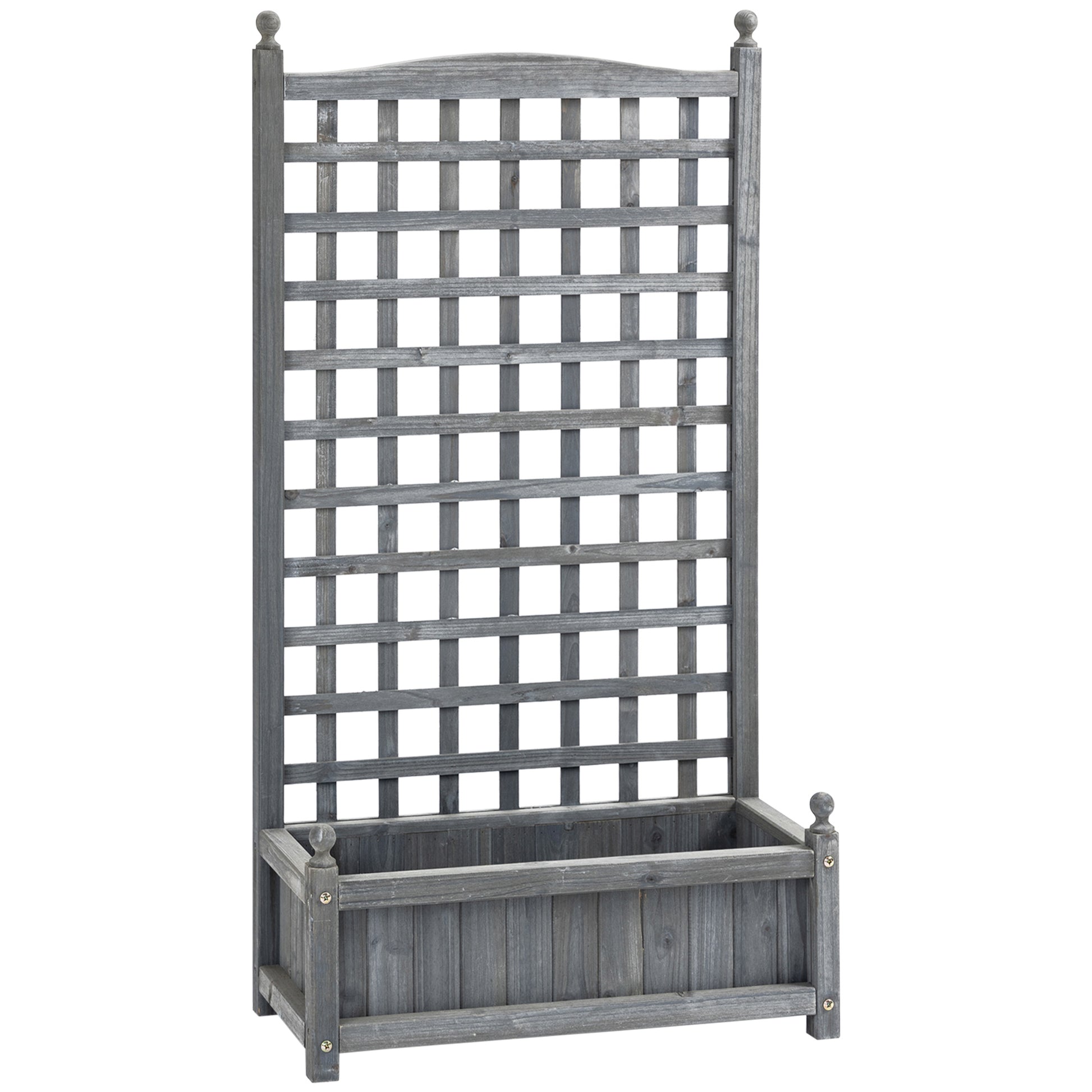 Garden Planters with Trellis for Climbing Vines (1)