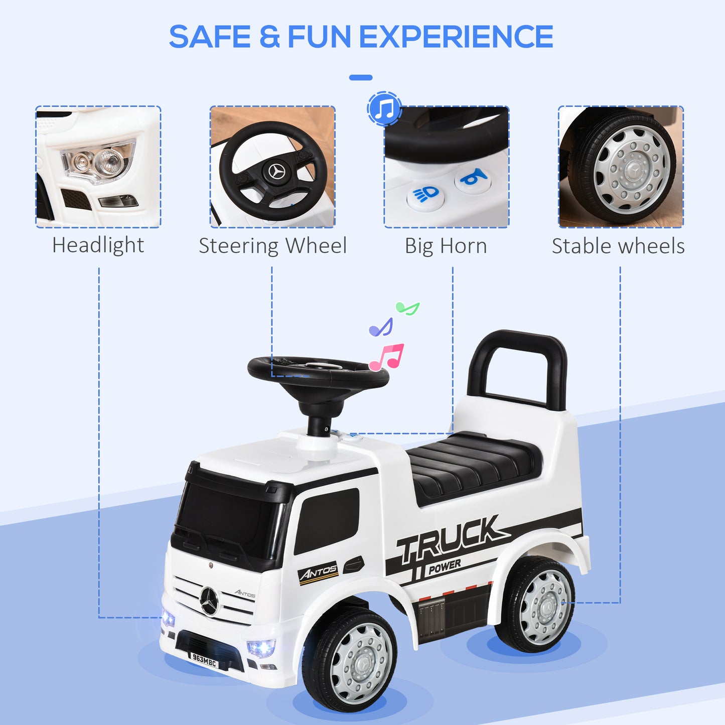 Compatible Kids Ride On Car Truck Mercedes Benz Licensed Toddler