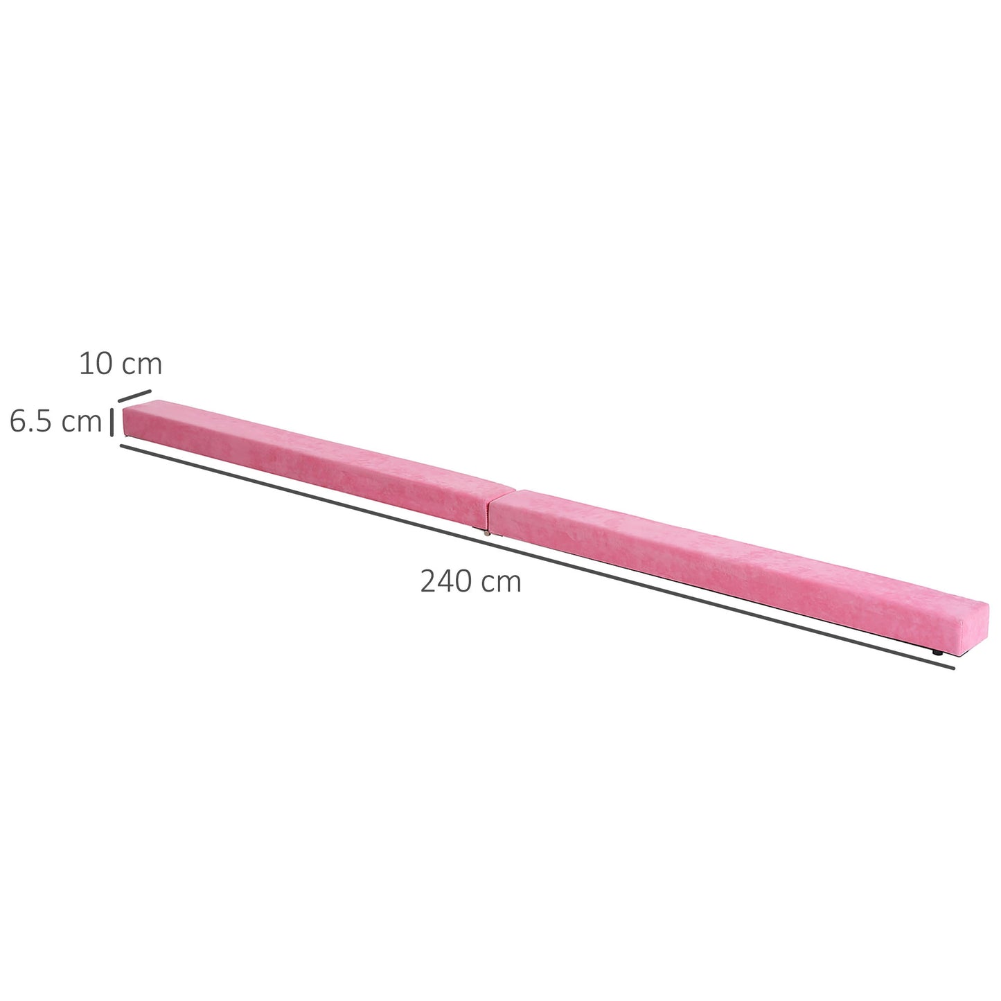 2.4M 8FT Gymnastics Folding Balance Beam Home Gym Training Exercise