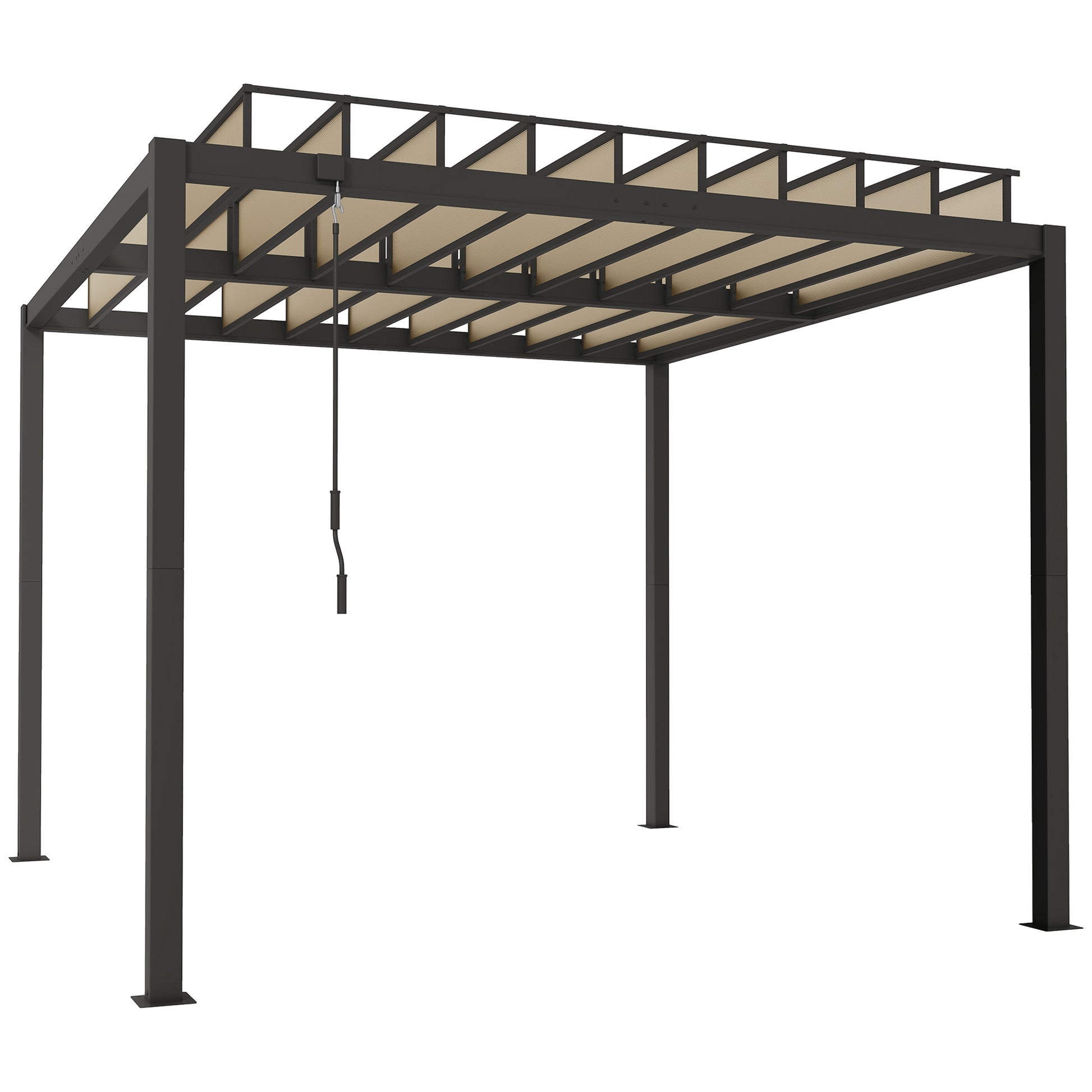 3 x 3 m Louvered Pergola with PC Roof