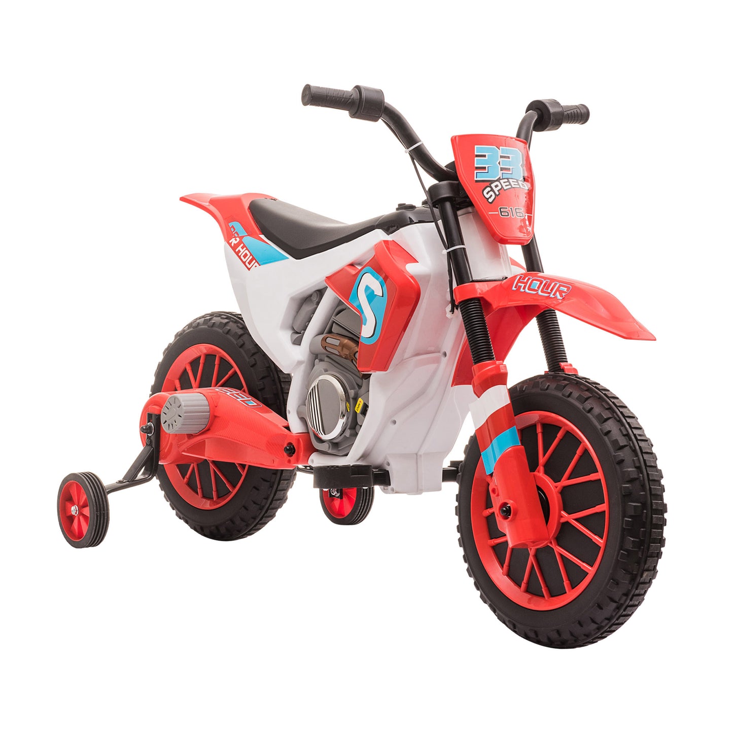 12V Kids Electric Motorcycle Ride-On, with Training Wheels