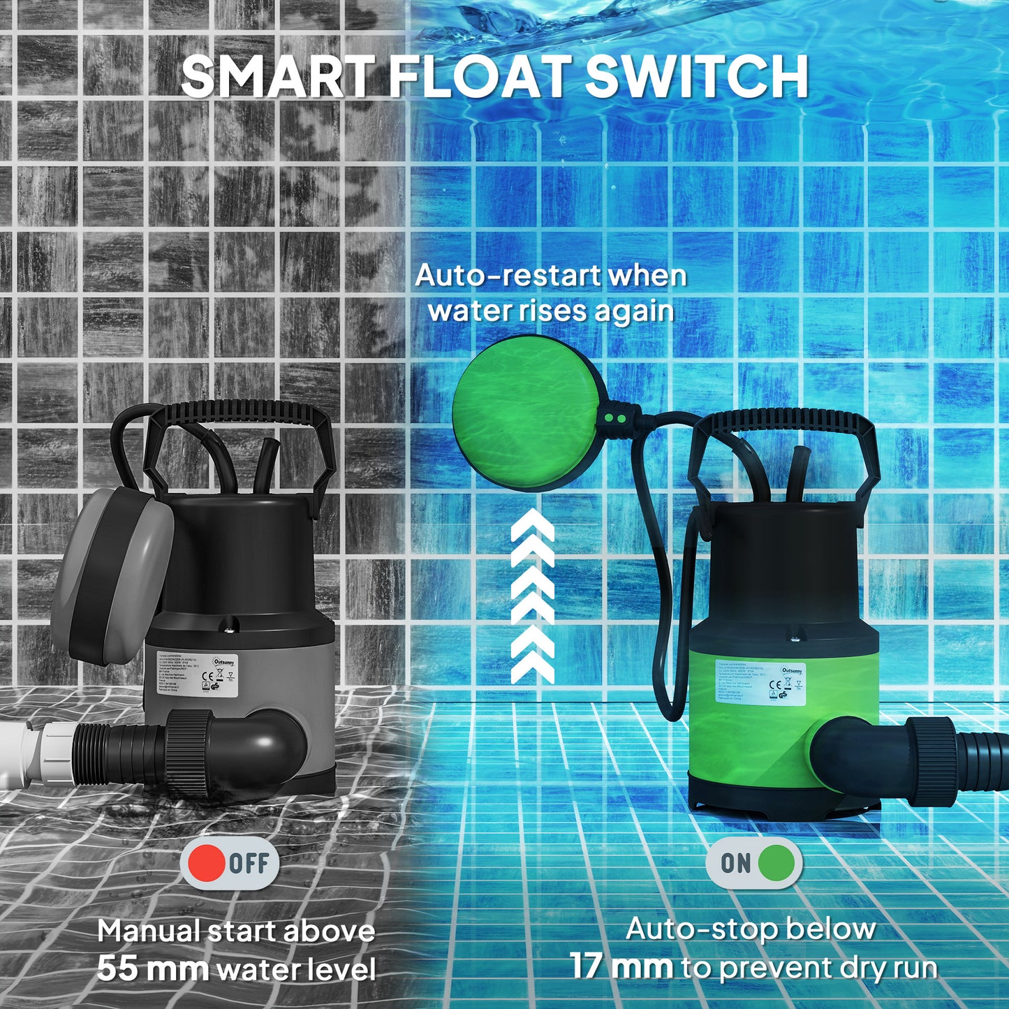 400W Submersible Water Pump for Dirty/Clean Water