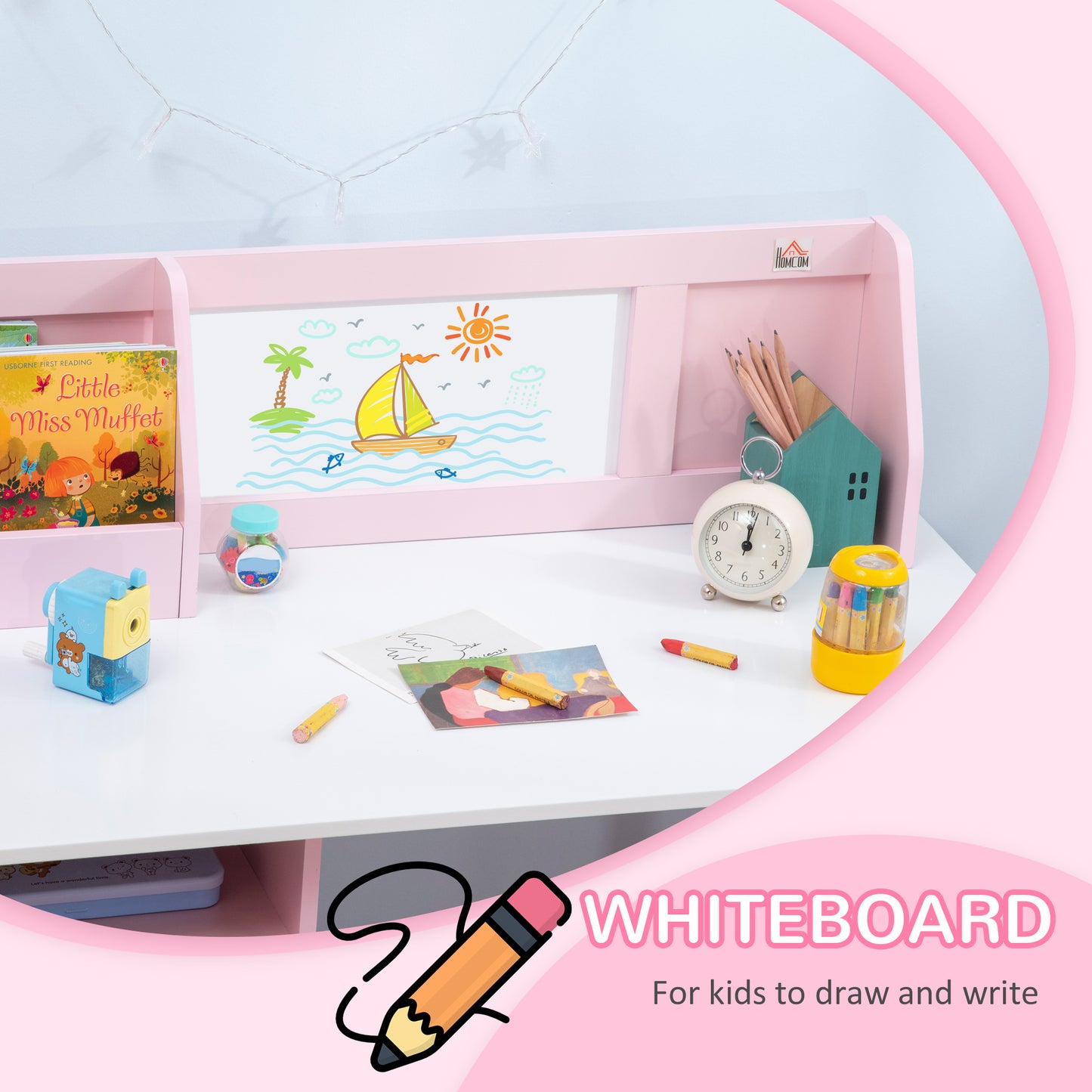 Kids Desk And Chair Set 2 PCs Childrens Table