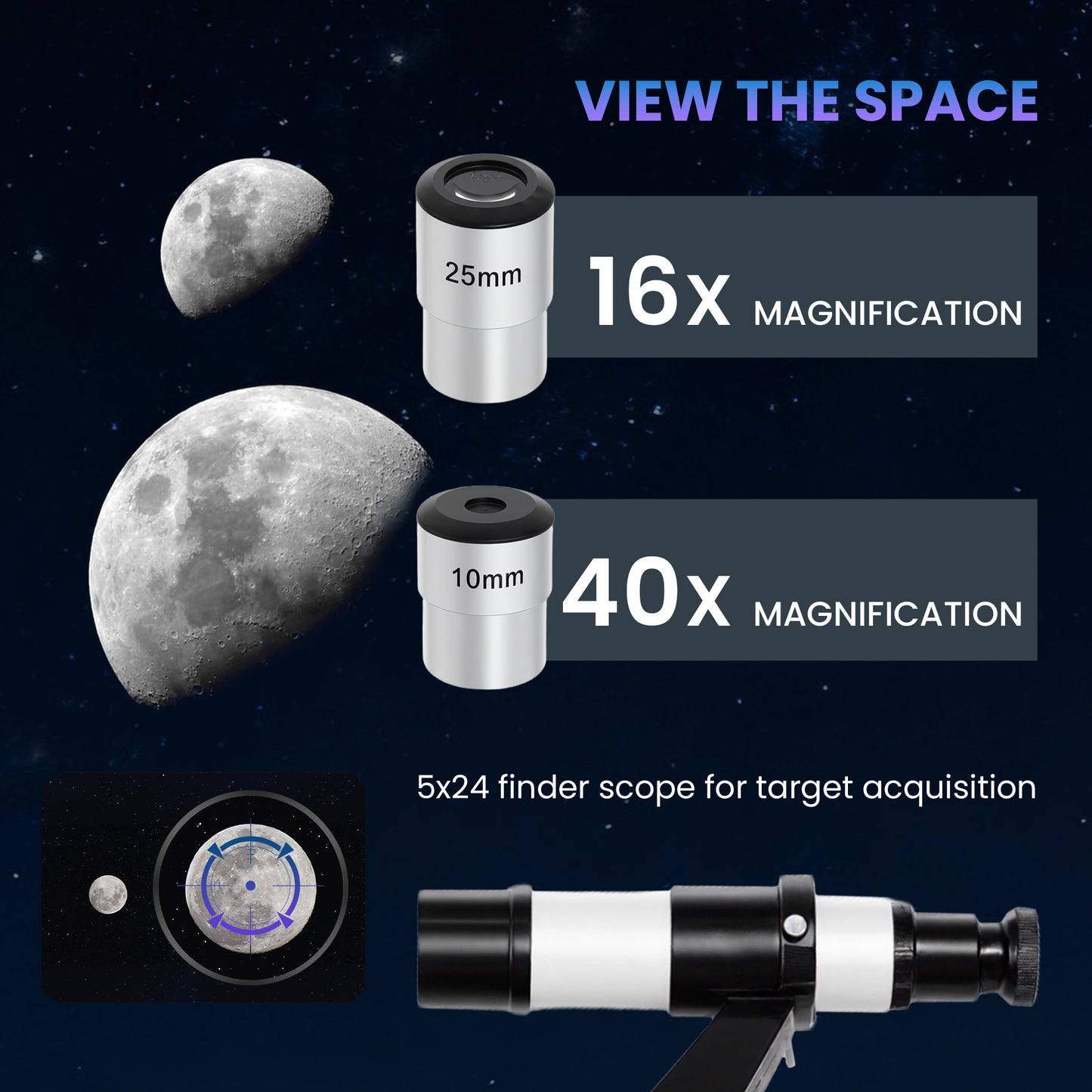 Astronomy Telescope for Adults and Beginners with 80 mm Aperture