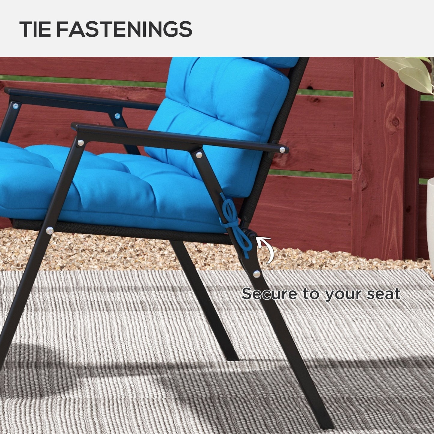 2-Piece Seat Cushion Replacement with Backrest