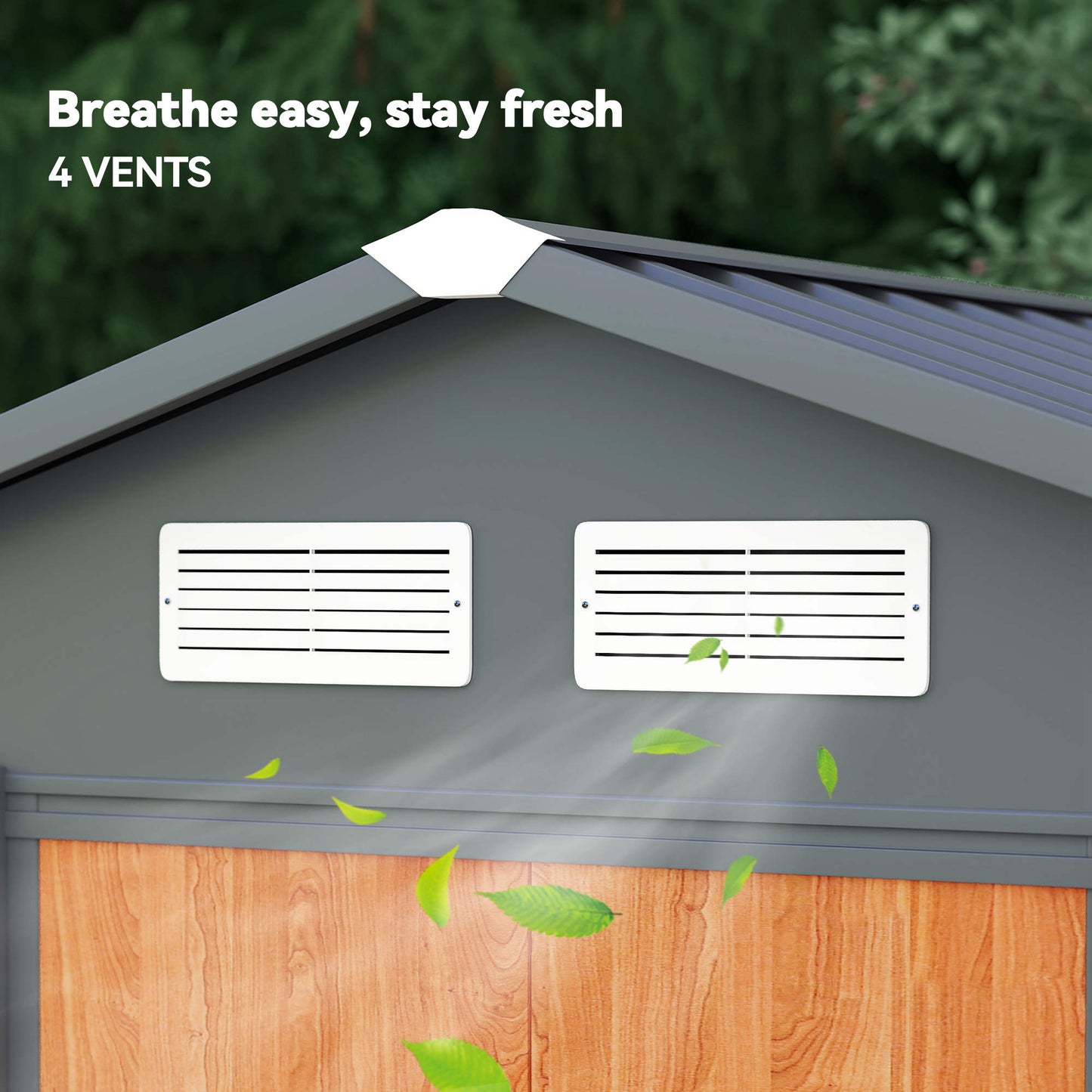 6.5 x 5ft Metal Garden Shed