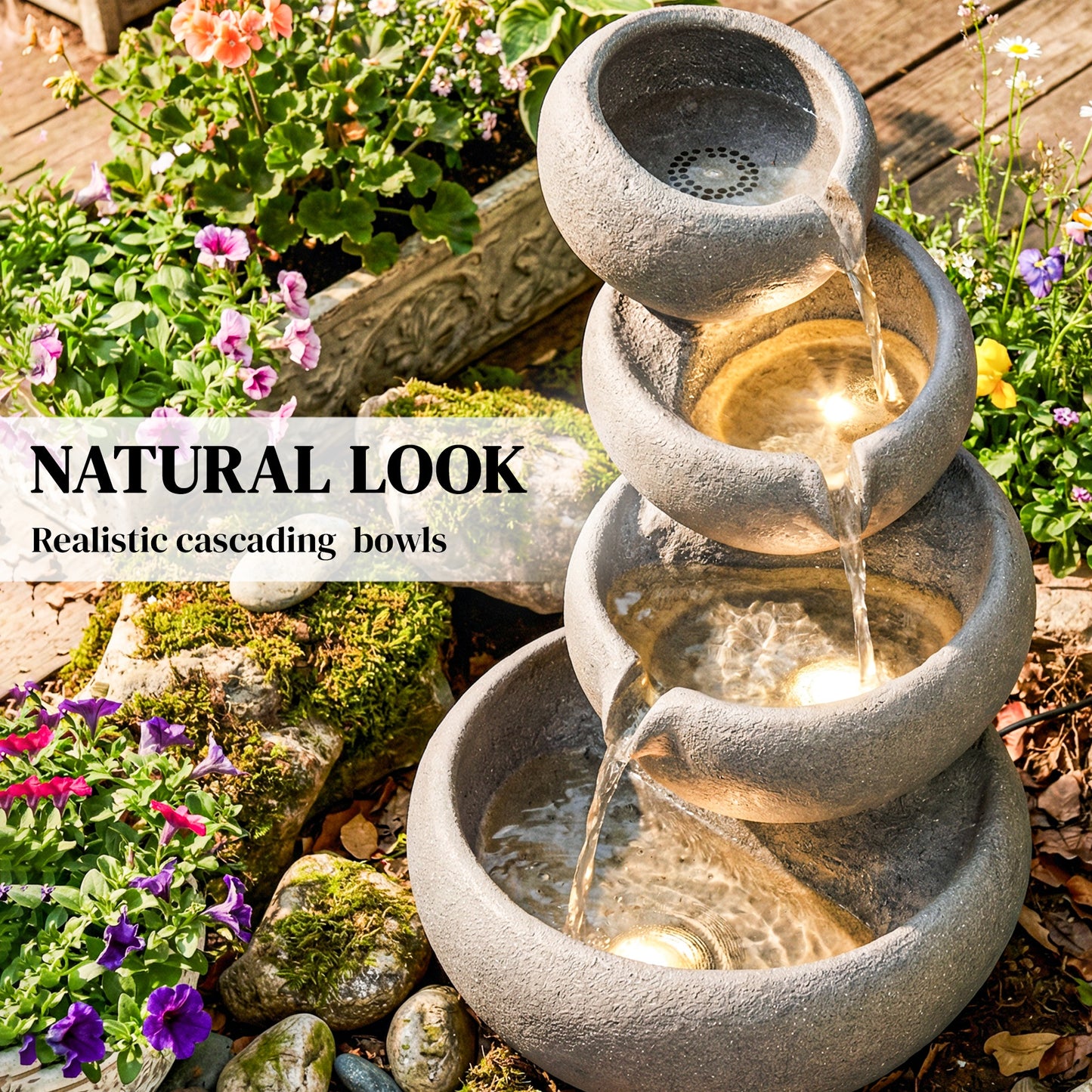 4-Tier Water Fountain Outdoor