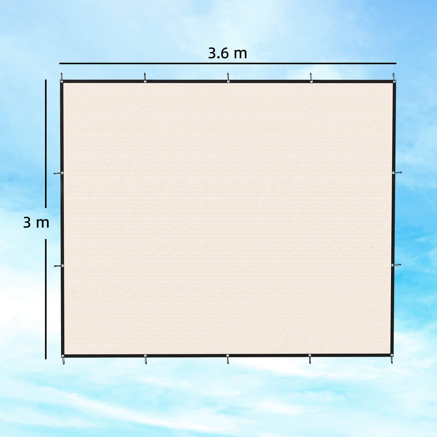Sun Shade Sail UV Protection Canopy with Stainless Steel Eyelets (1)