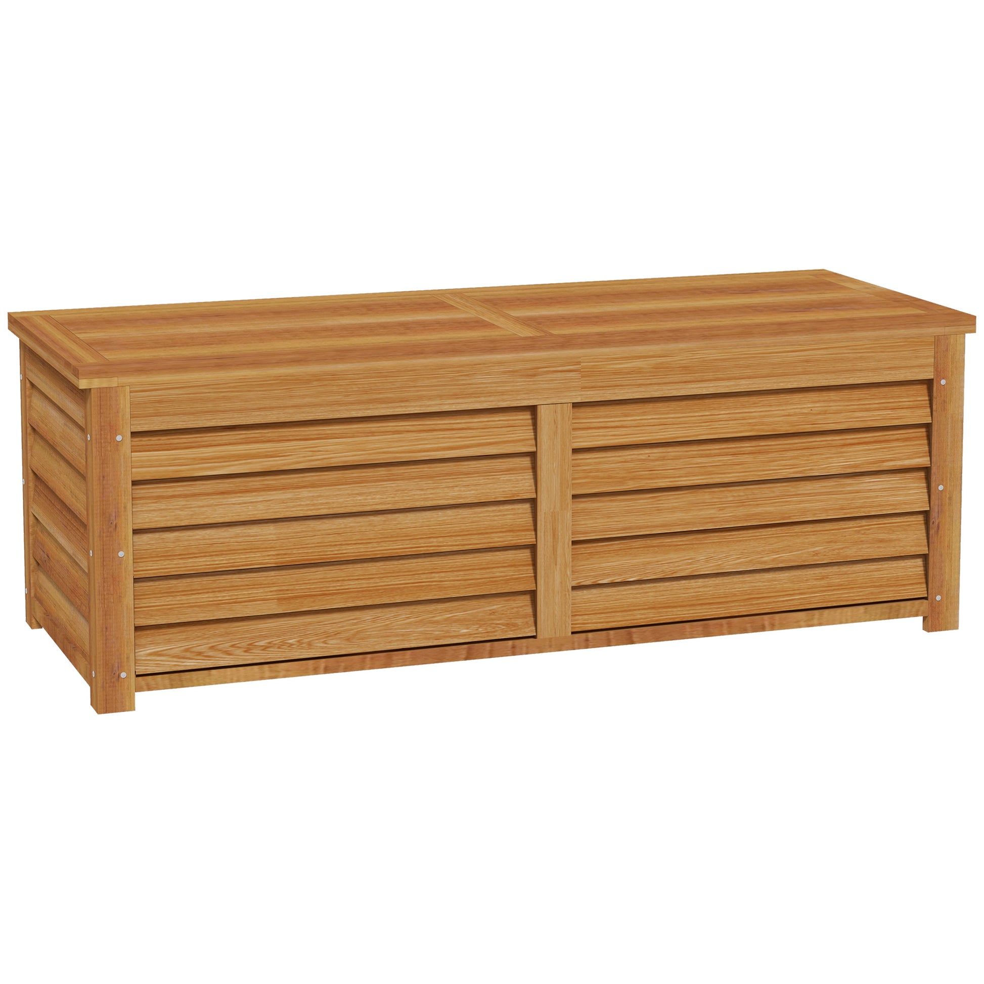 292L Outdoor Storage Box, Wooden Deck Box Garden Storage Container
