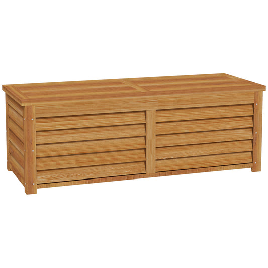 292L Outdoor Storage Box, Wooden Deck Box Garden Storage Container