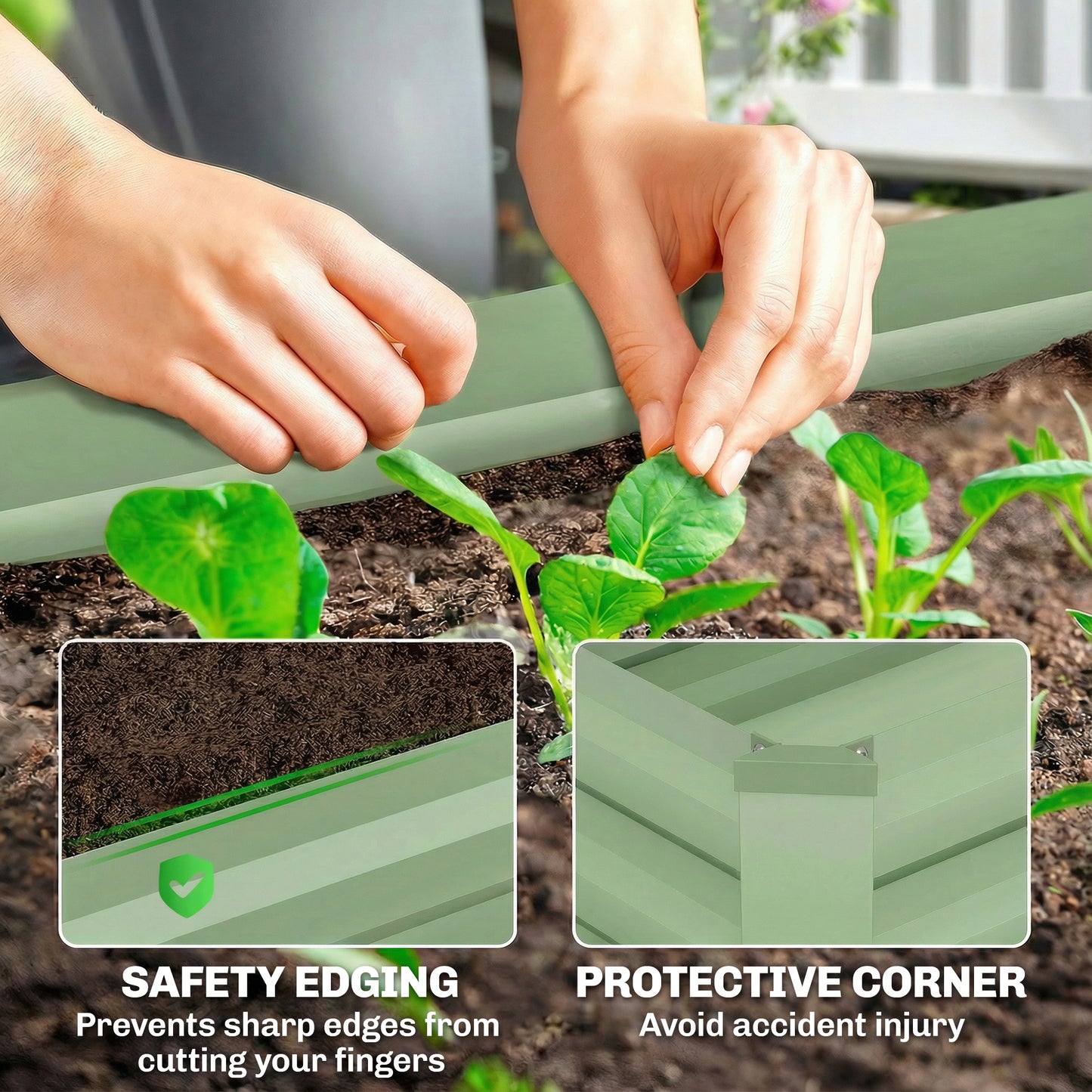 Set of Two 100 x 60cm Steel Planter Boxes (2)