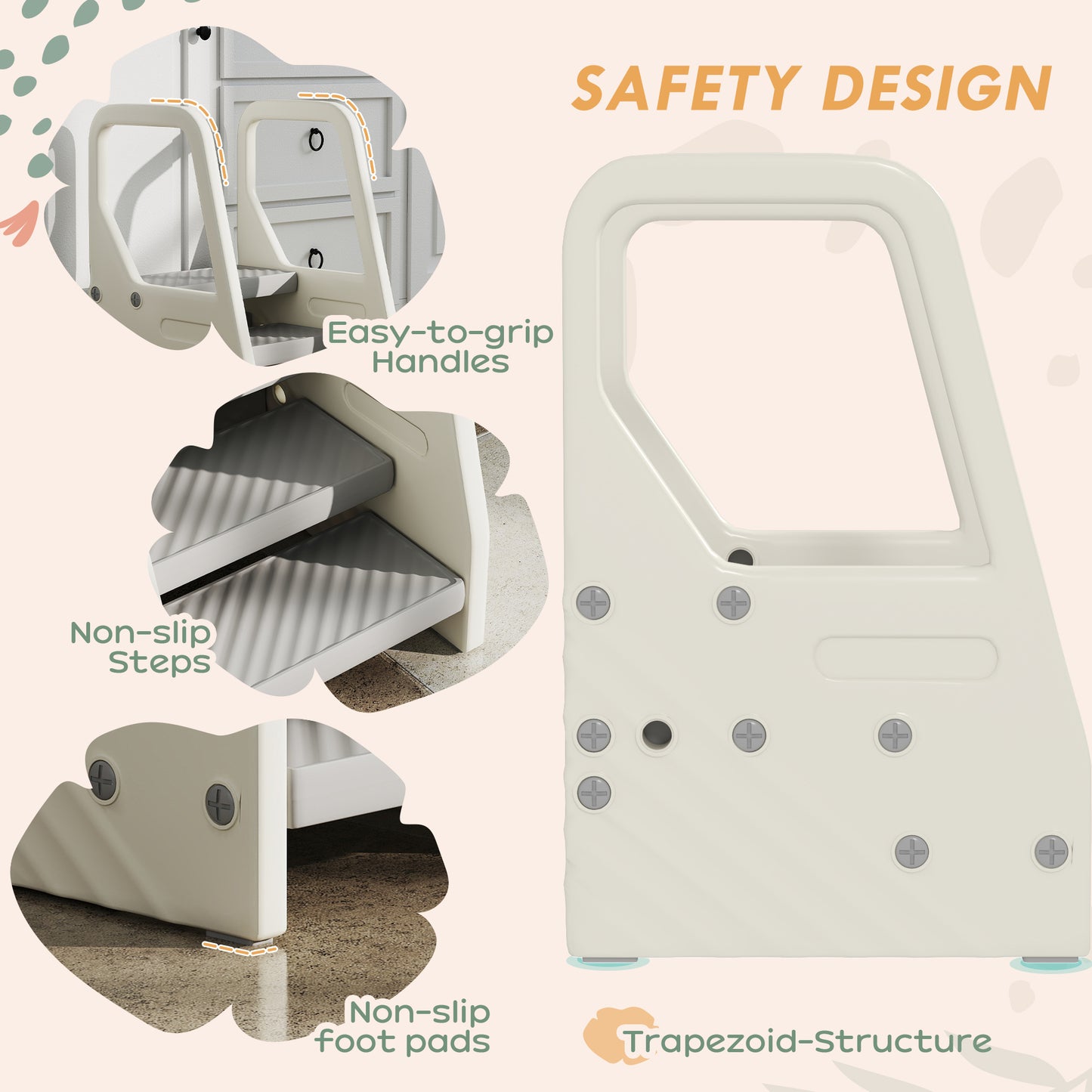 Adjustable 3 Step Toddler Tower with Handles