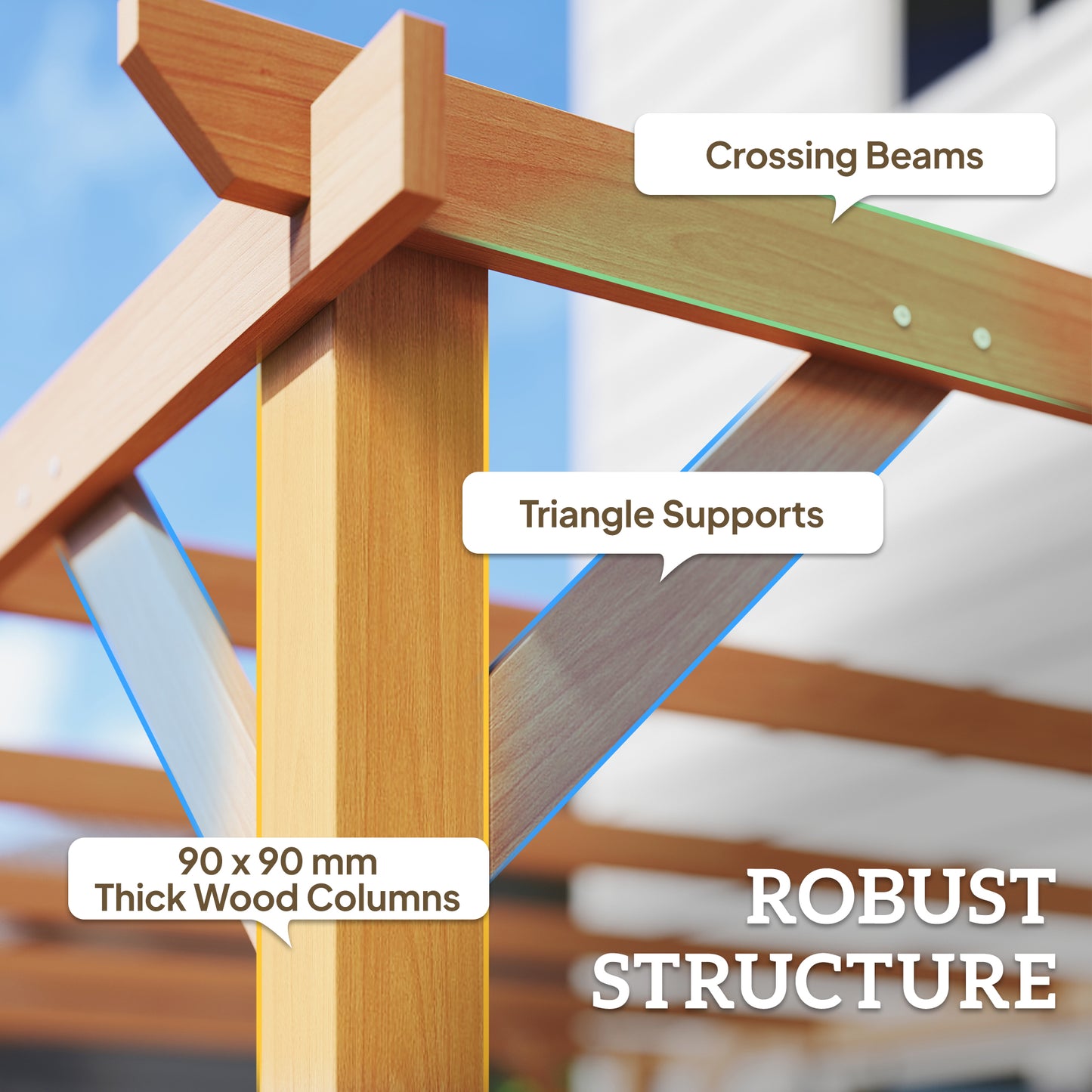 4 x 3 m Wooden Pergola Kit