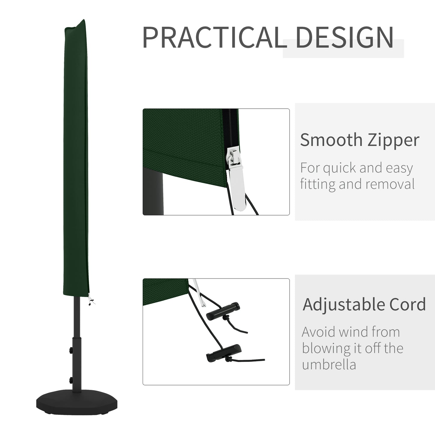 Parasol Cover, Cantilever Umbrella Cover for 2-3.5 m Parasols (1)