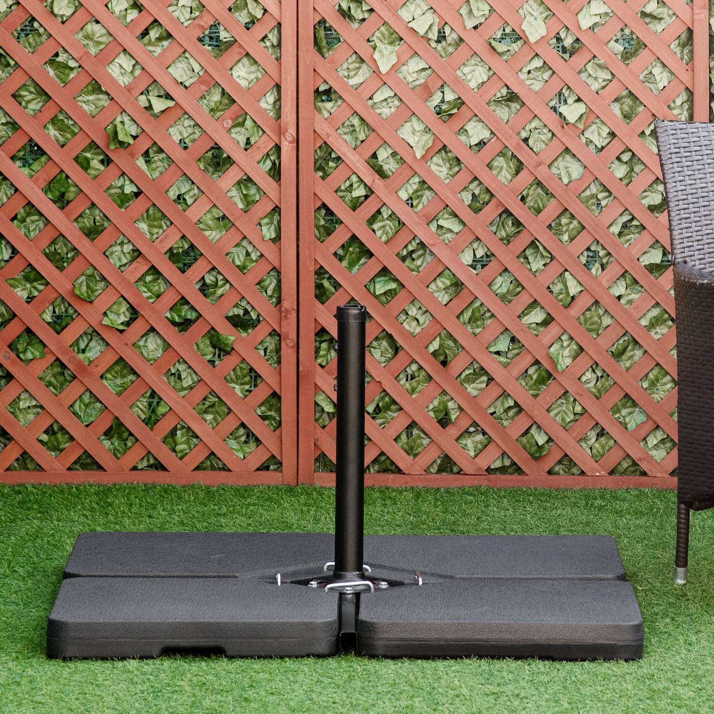 Four-Piece Plastic Cantilever Parasol Base