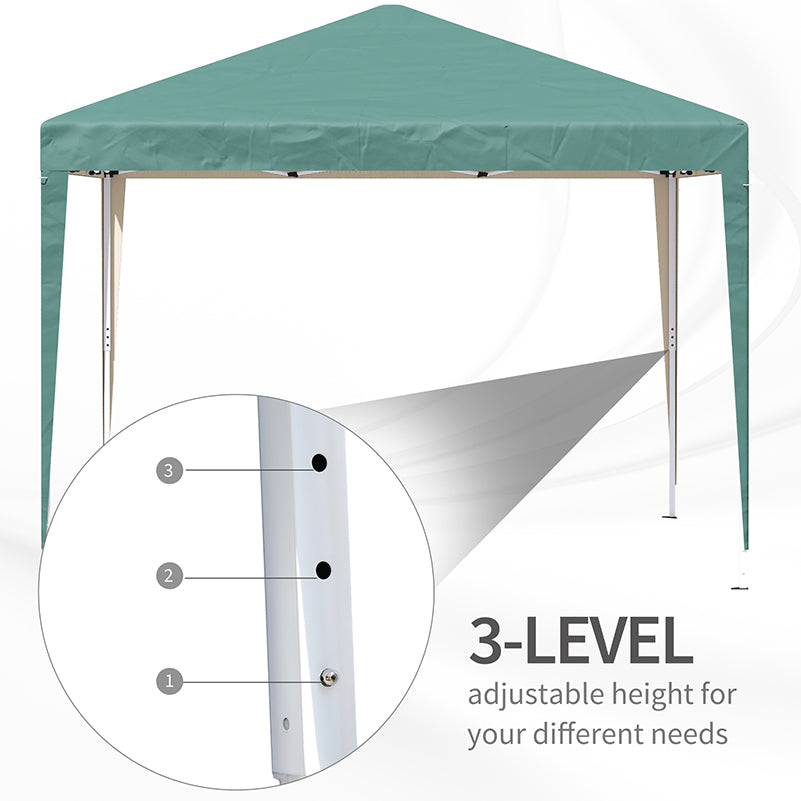 3 x 3M Garden Pop Up Gazebo Height Adjustable Marquee Party Tent