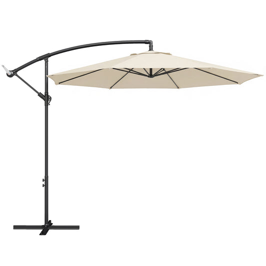 3 m Overhanging Cantilever Parasol, with Cross Base