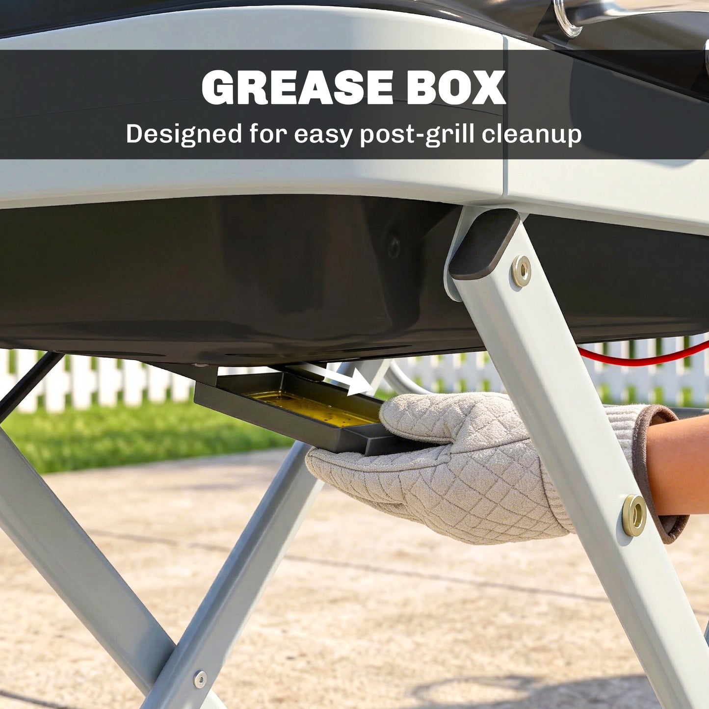 Foldable Gas BBQ Grill with Side Table