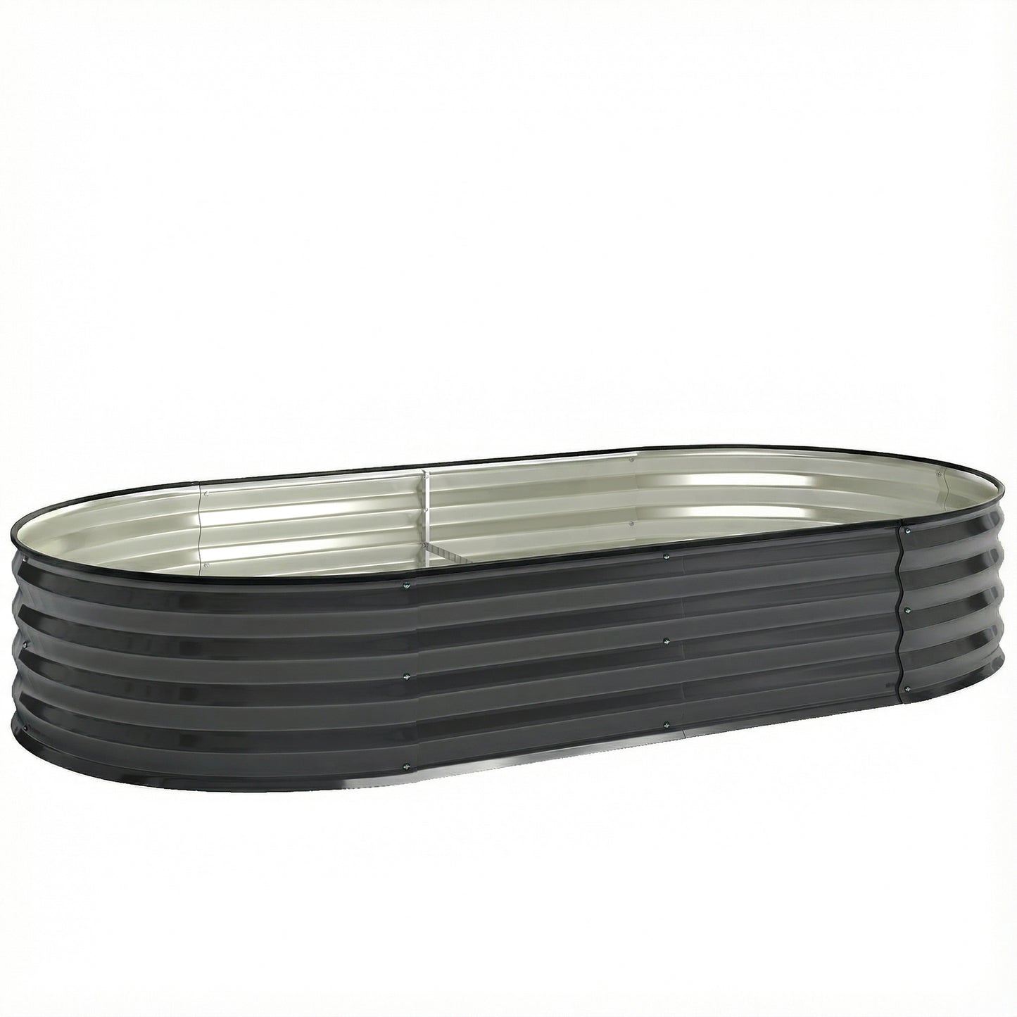 Galvanised Raised Garden Bed, Metal Planter Box with Safety Edging (7)