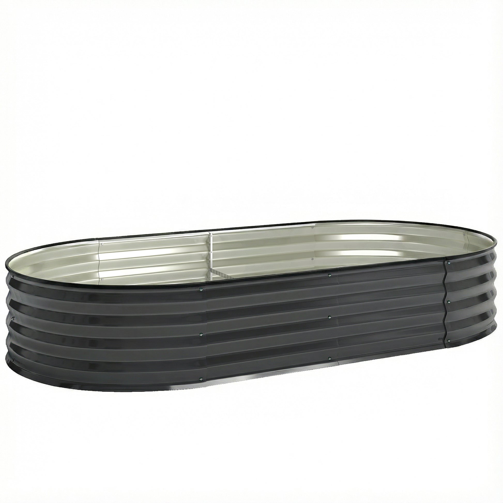 Galvanised Raised Garden Bed, Metal Planter Box with Safety Edging (7)