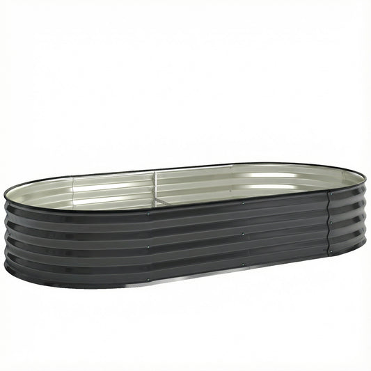 Galvanised Raised Garden Bed, Metal Planter Box with Safety Edging (7)