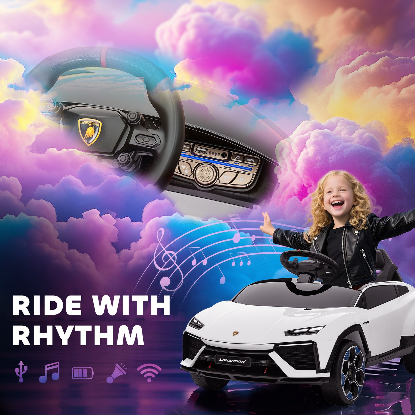12V Licensed Lamborghini Electric Cars for Kids