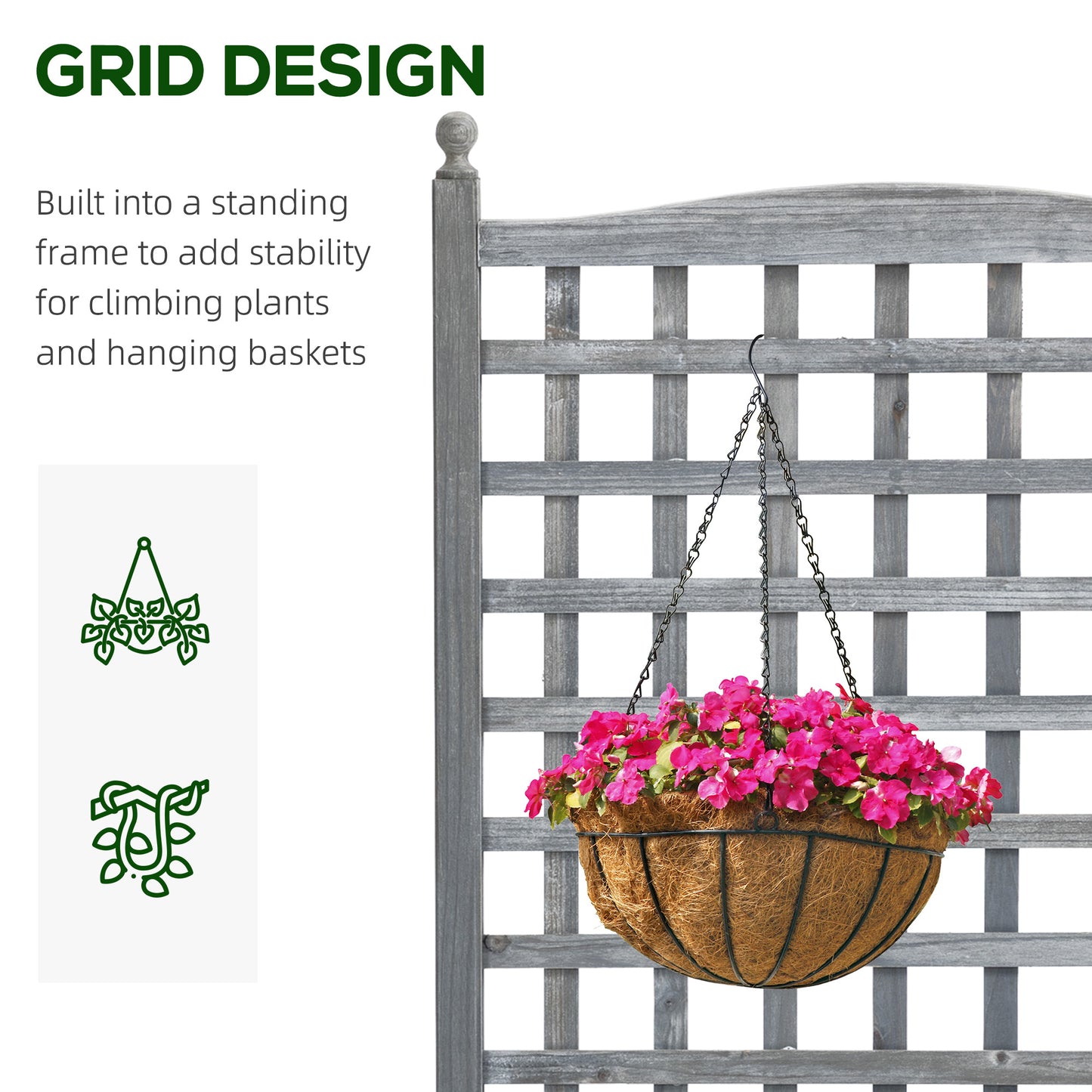Garden Planters with Trellis for Climbing Vines (1)