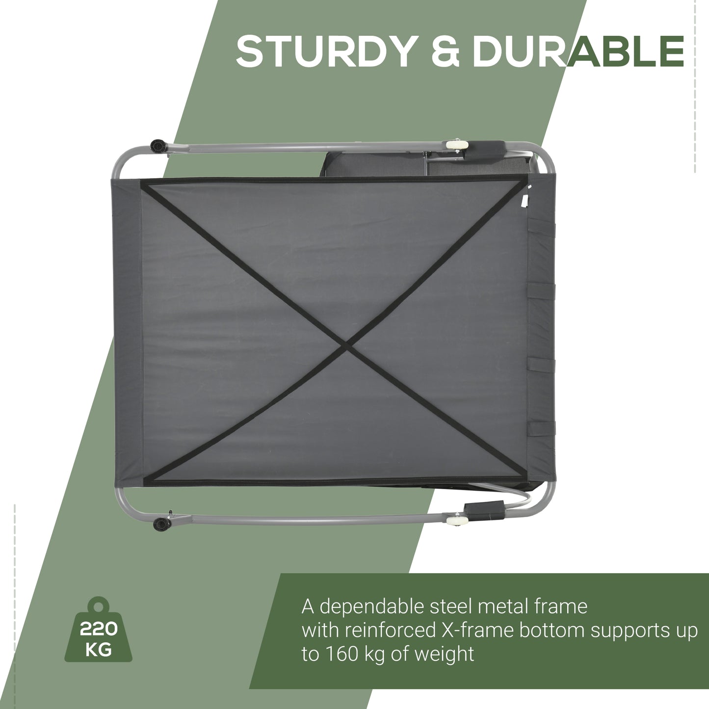 Double Sun Lounger with Adjustable Detachable Canopy