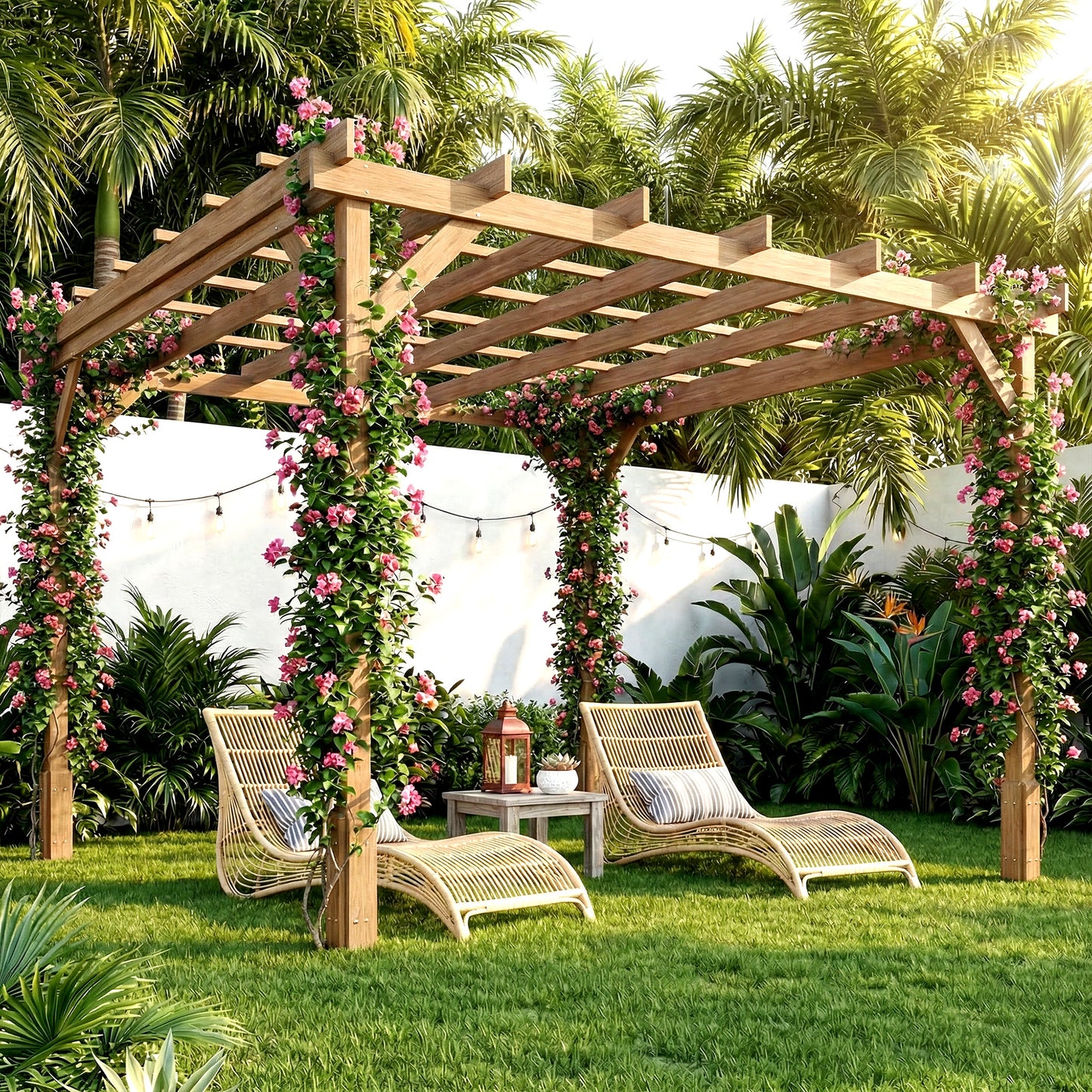 3 x 3 m Wooden Pergola Kit (1)