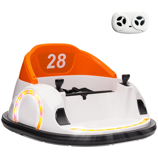 360° Rotation Kids Bumper Car, 12V Waltzer Car with Remote Control