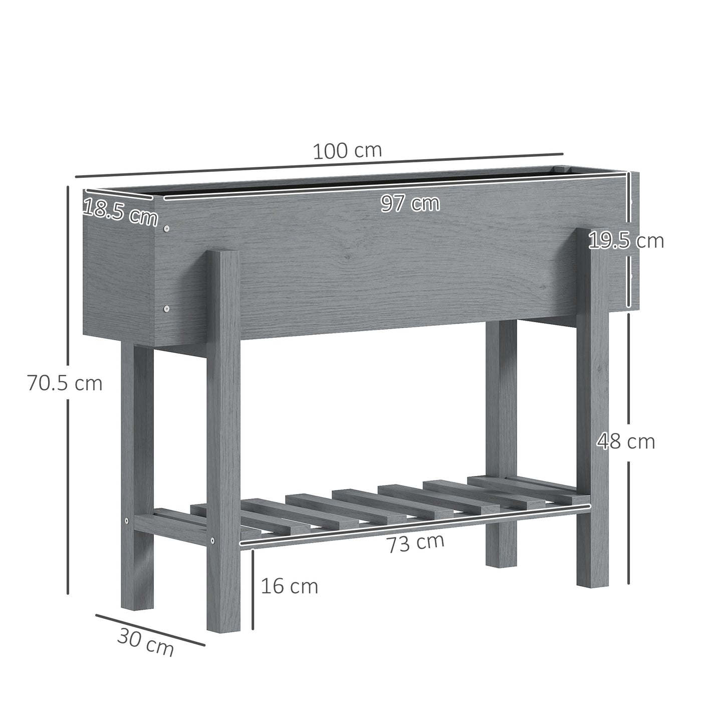 Wooden Two-Tier Raised Planter