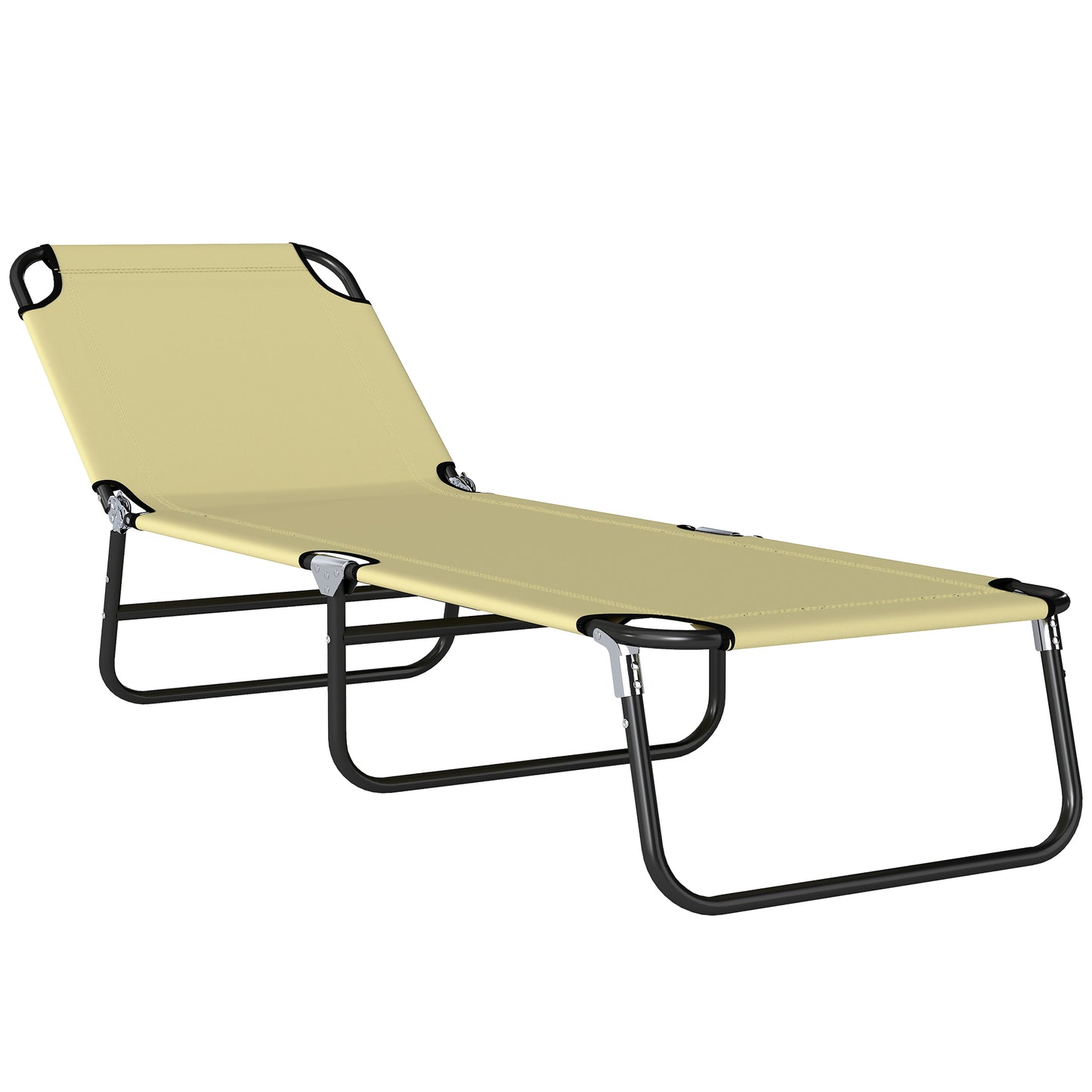 Foldable Sun Lounger with 5-Position Adjustable Backrest (1)