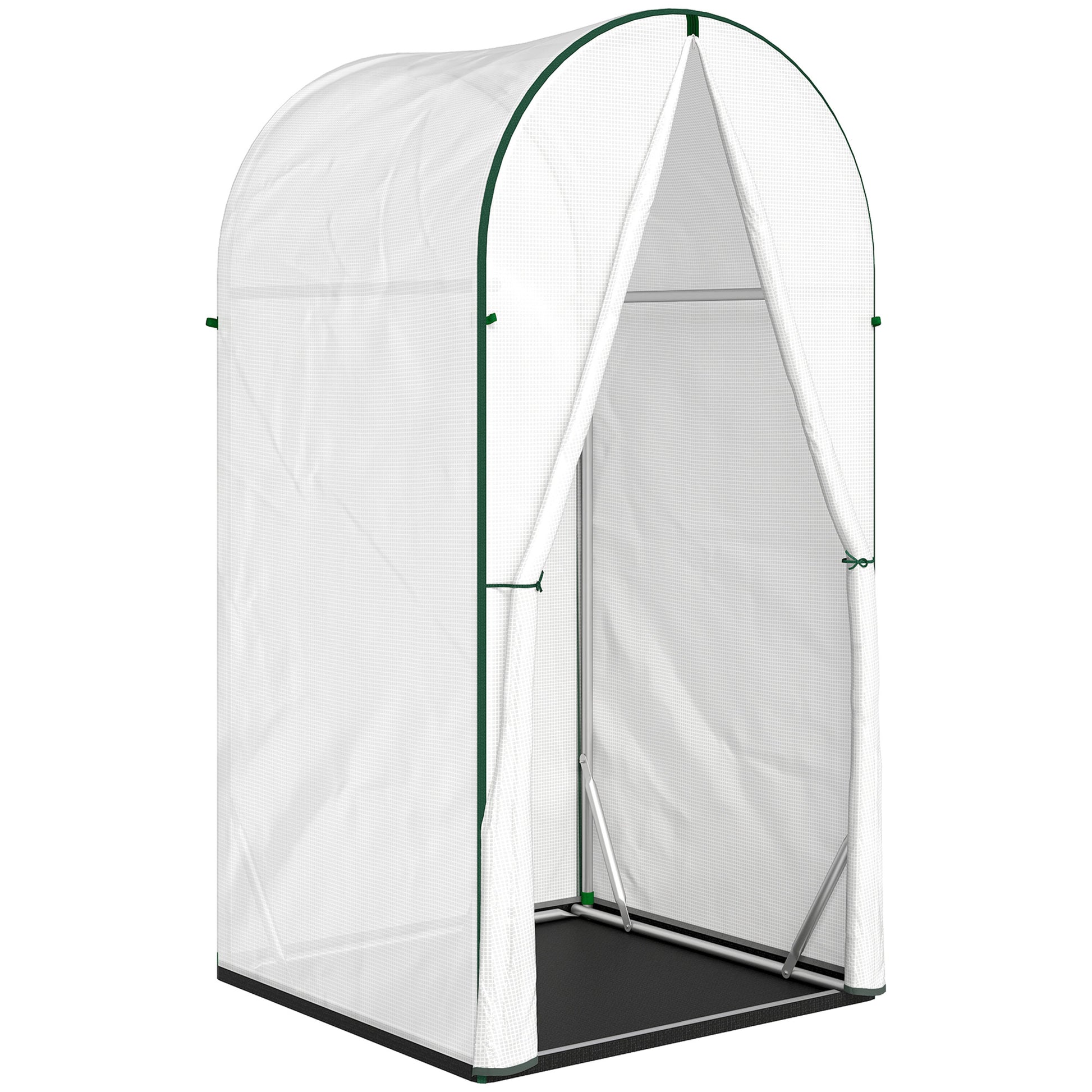 Mini Greenhouse, Portable Green House with Roll-Up Door, PE Base