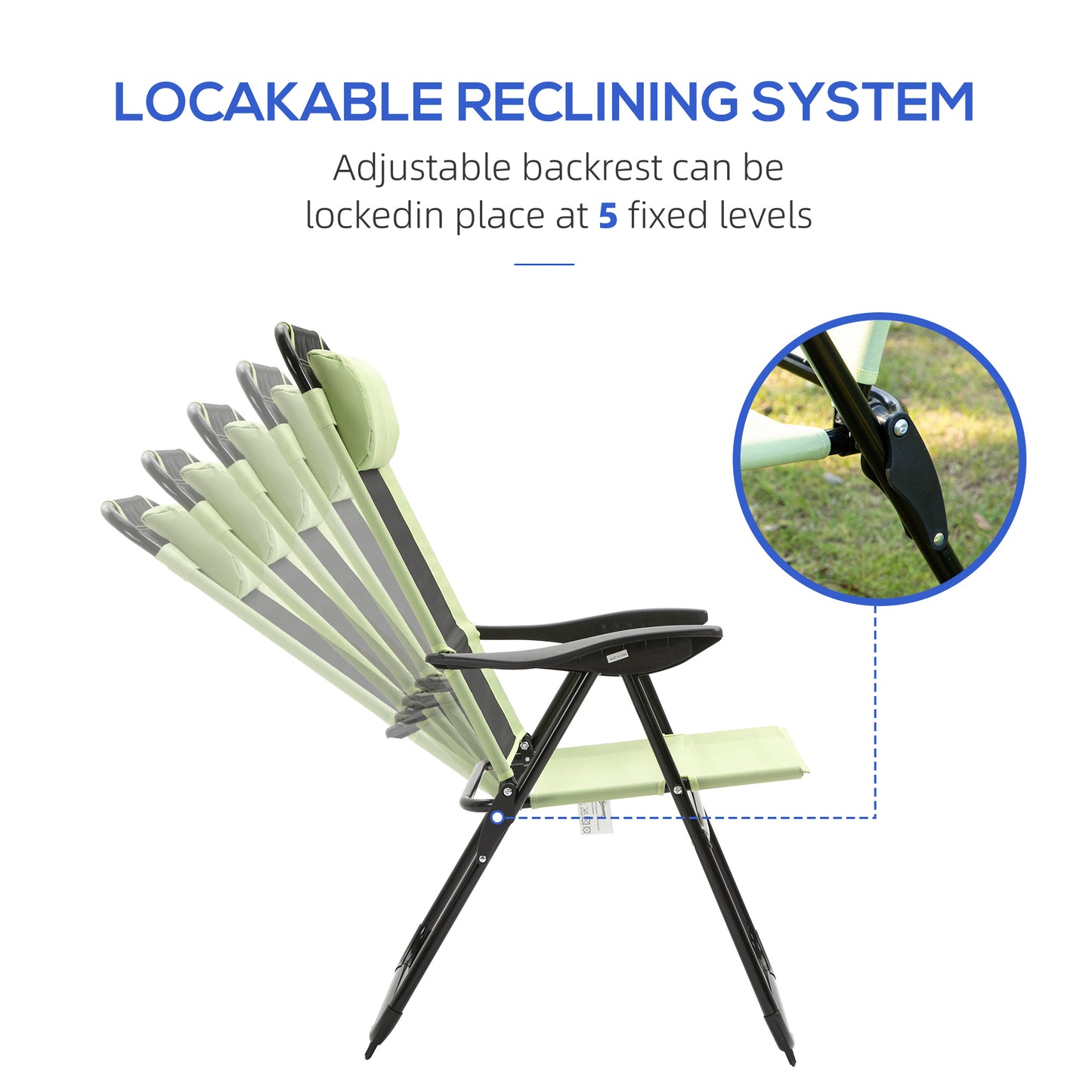 Folding Garden Chairs Set of 2