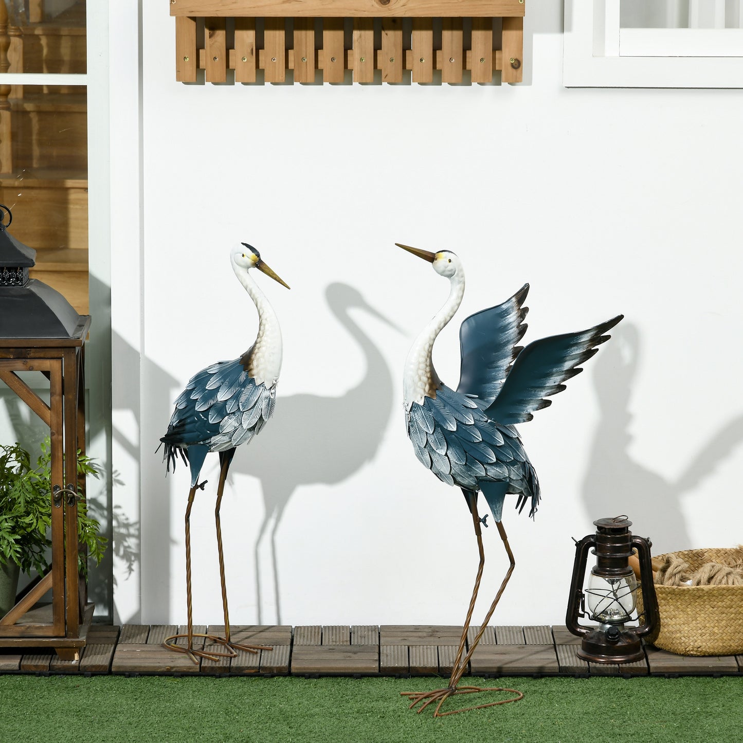 Heron Garden Statues, Standing Garden Ornament