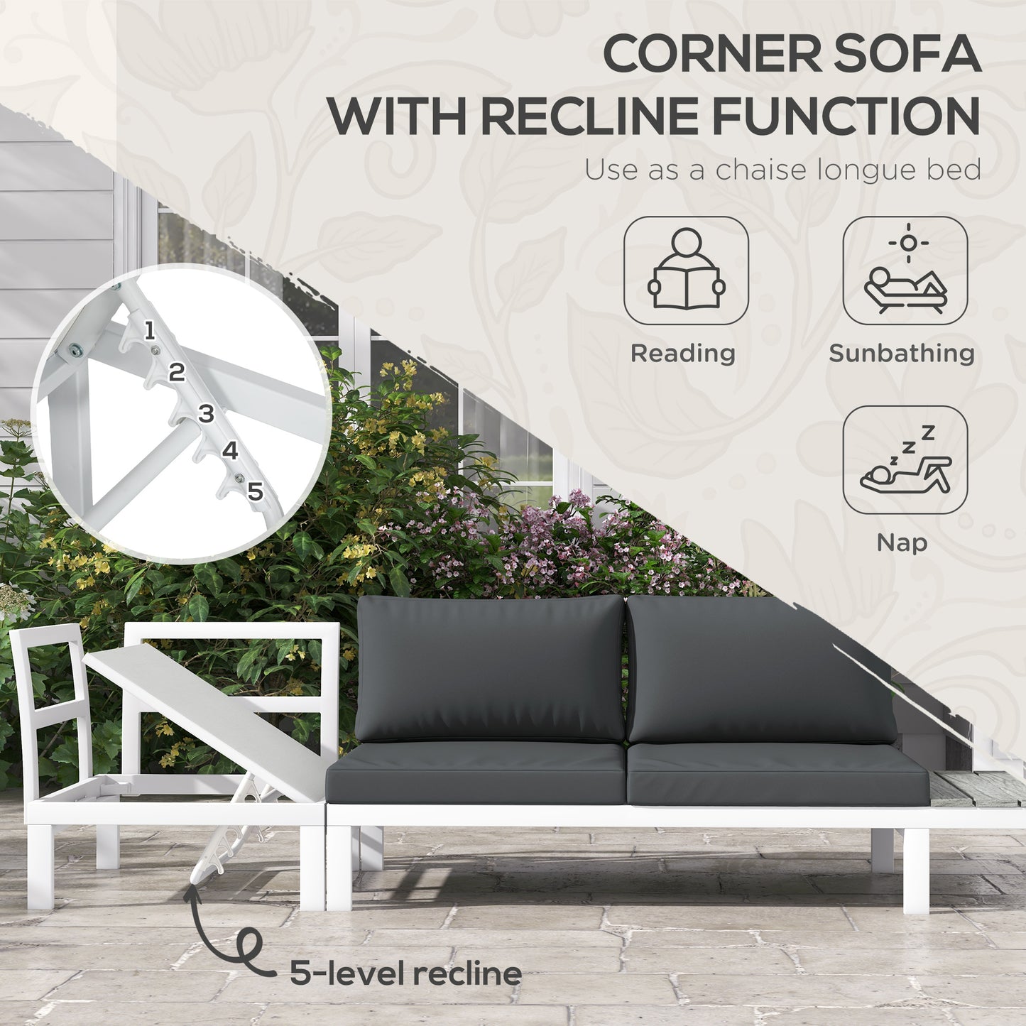 4 Pieces Garden Furniture Set
