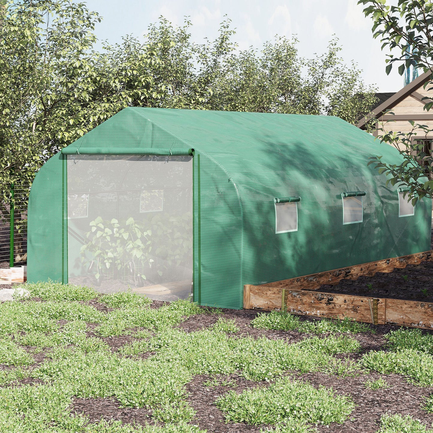 Walk-in Polytunnel Garden Greenhouse (1)
