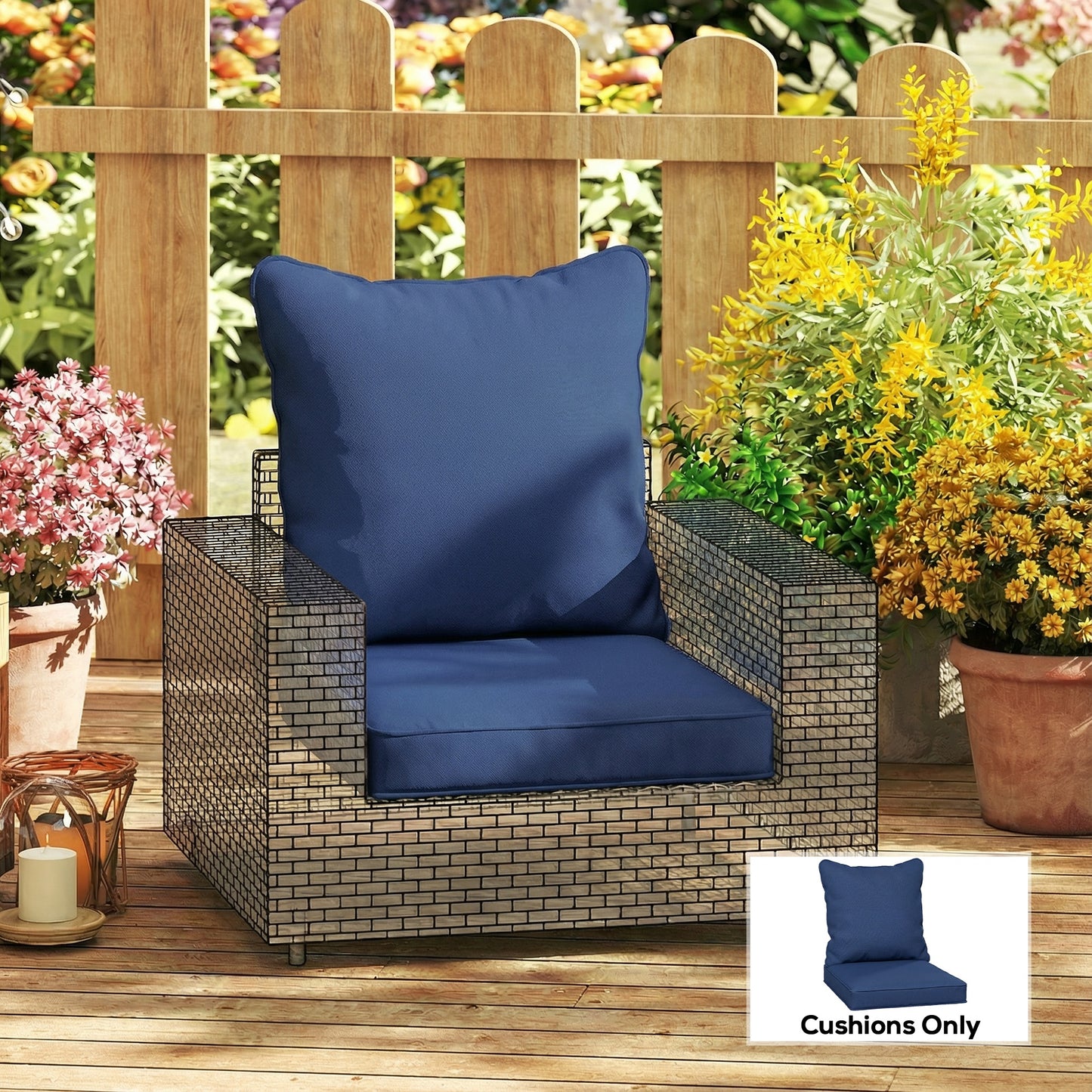 Seat and Back Padded Cushion Set, CUSHION ONLY