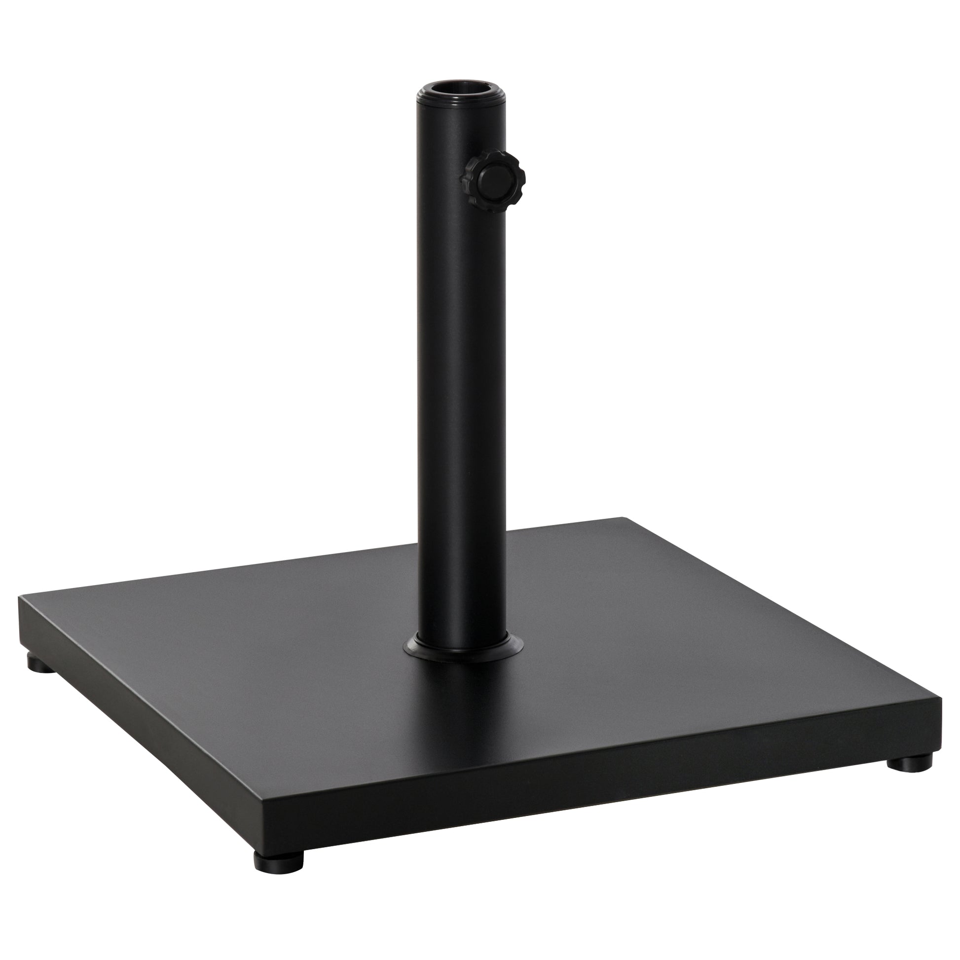 Φ35/38/48MM 18KG Steel Square Parasol Stand Base w/ Adjustable Knob