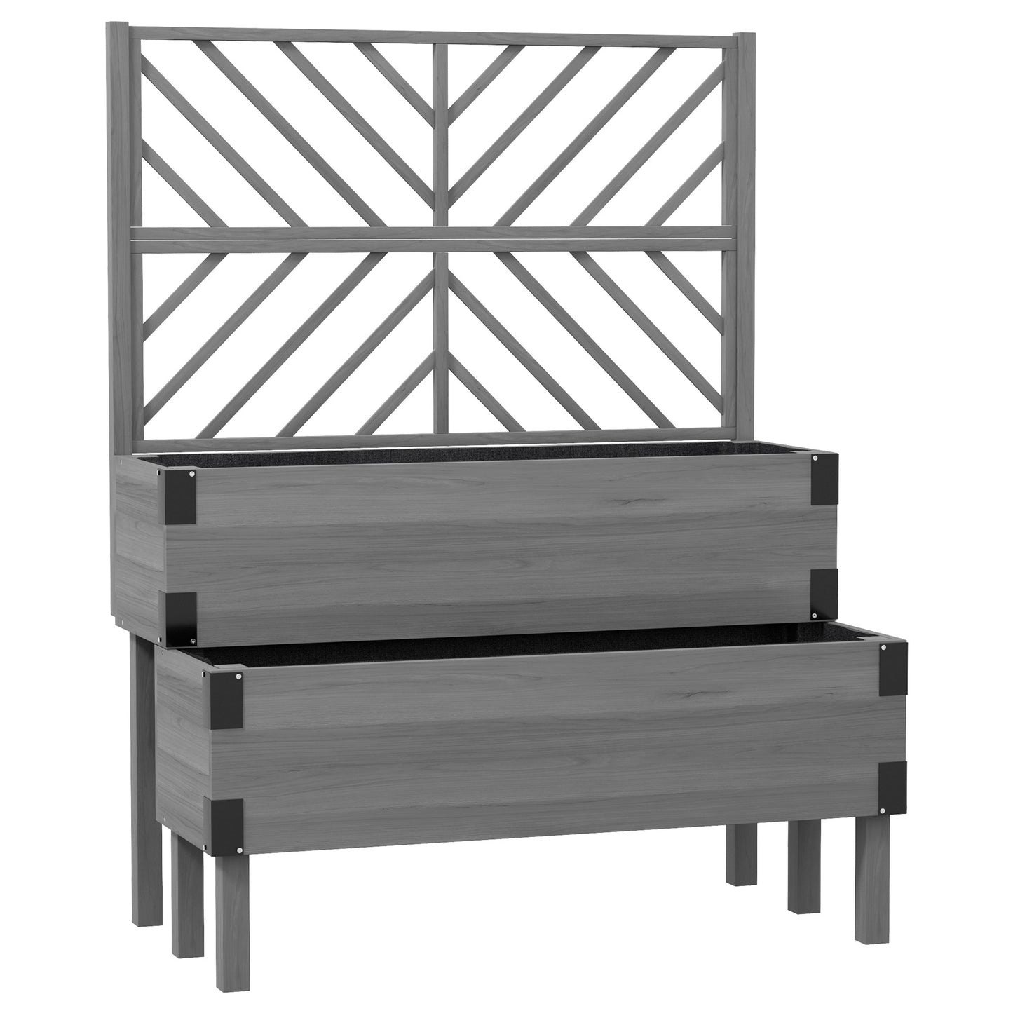 Raised Garden Bed with Trellis (1)