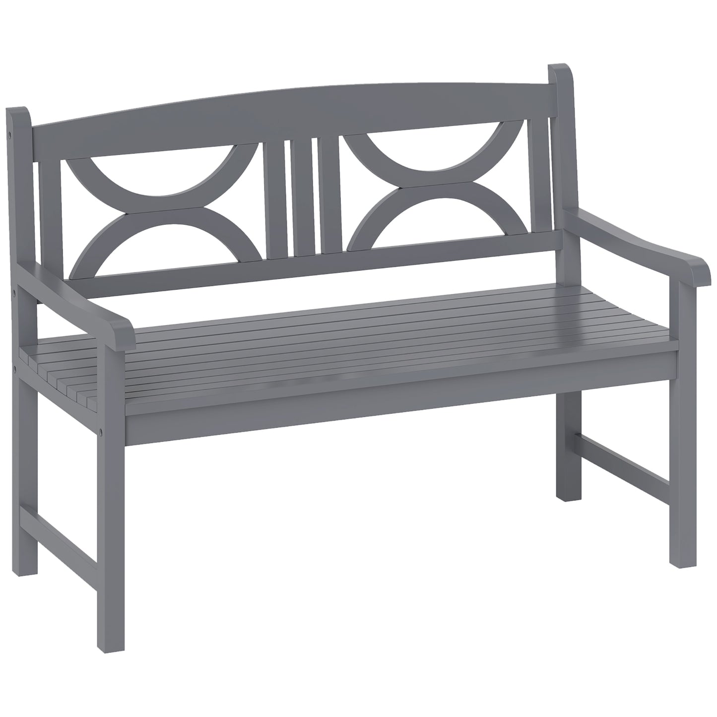 2-Seater Wooden Garden Bench Outdoor Patio Loveseat for Porch