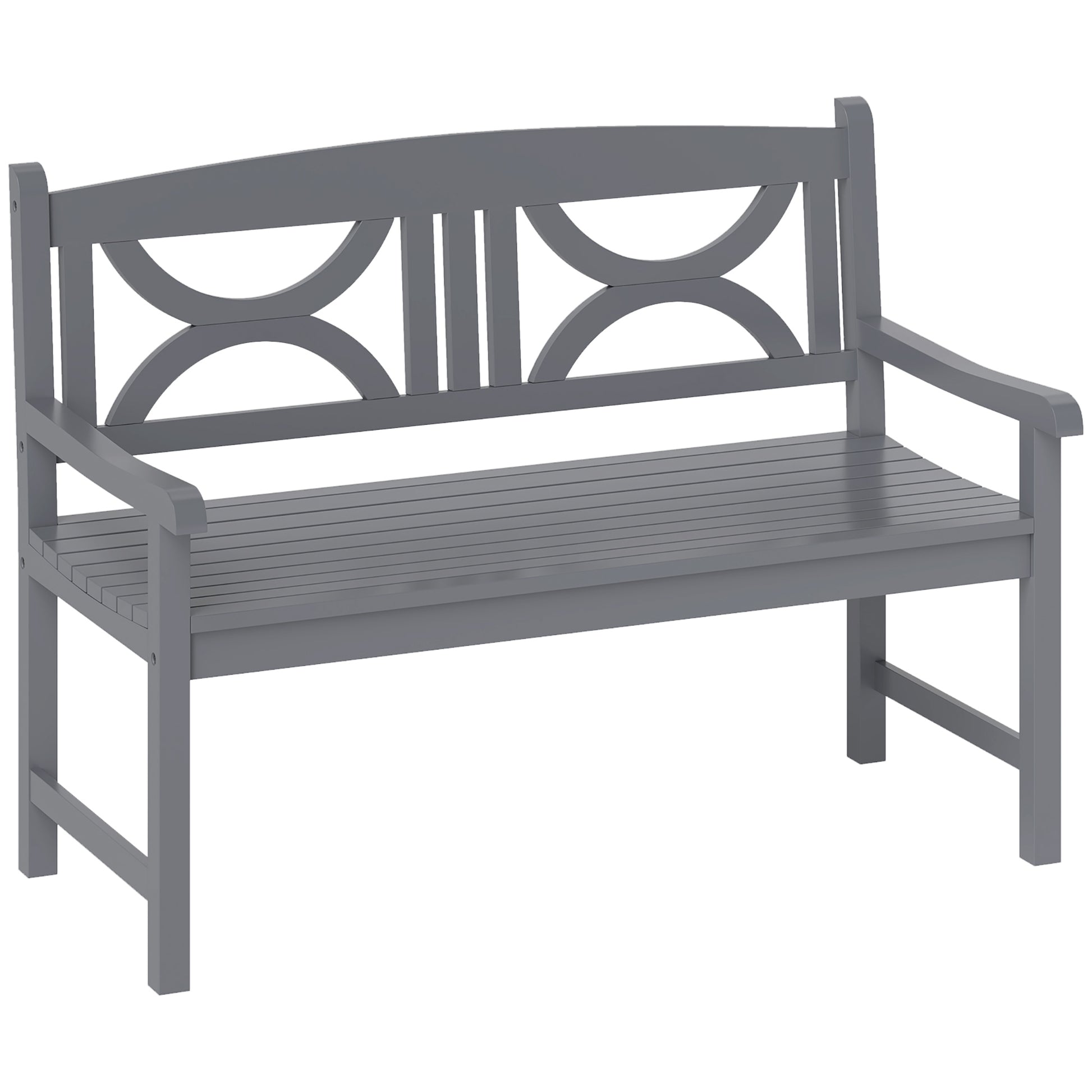 2-Seater Wooden Garden Bench Outdoor Patio Loveseat for Porch