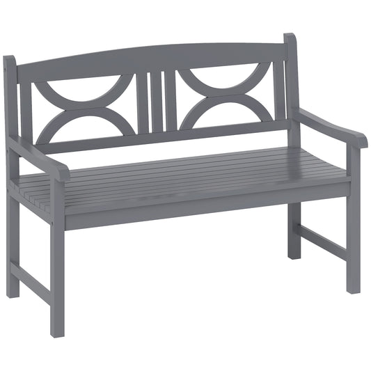 2-Seater Wooden Garden Bench Outdoor Patio Loveseat for Porch