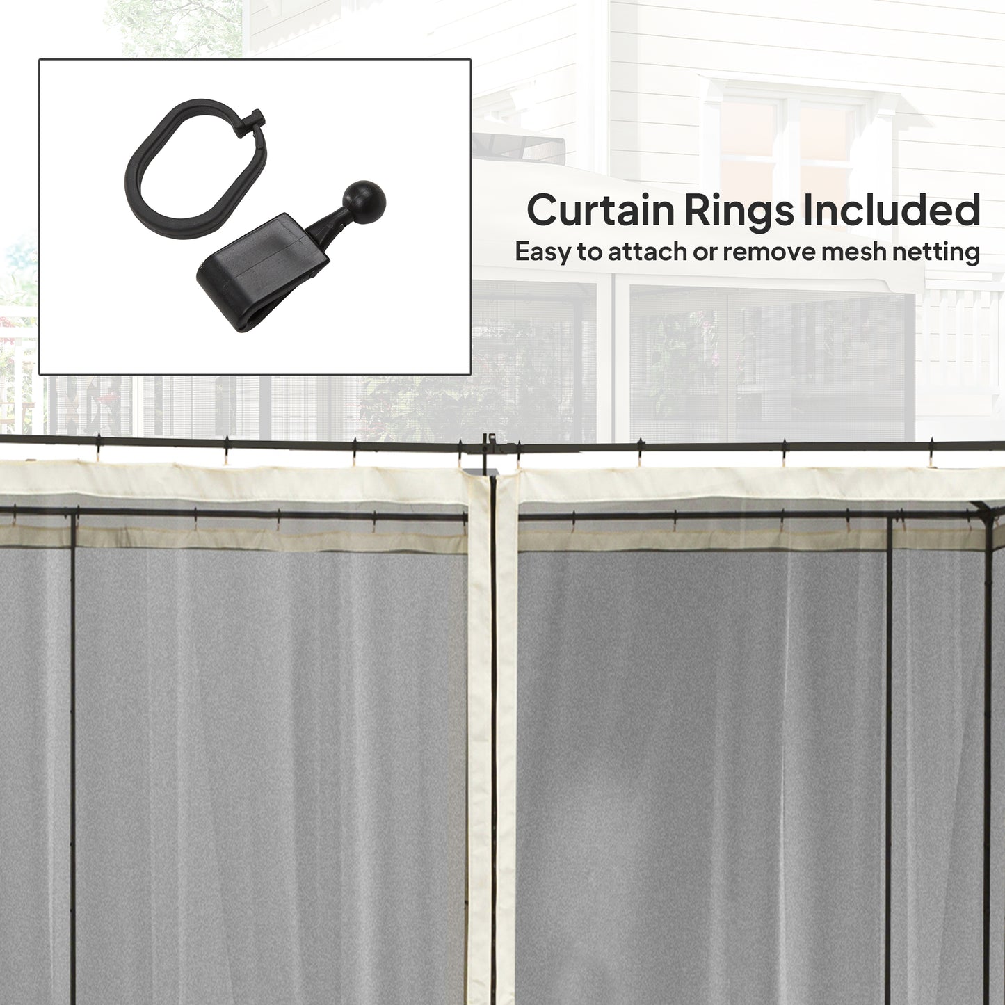 302 x 207cm Universal Replacement Mesh Sidewall Netting