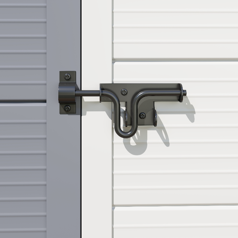 4.4ft x 3.3ft size Aluminium Frame and Plastic Wall Shed