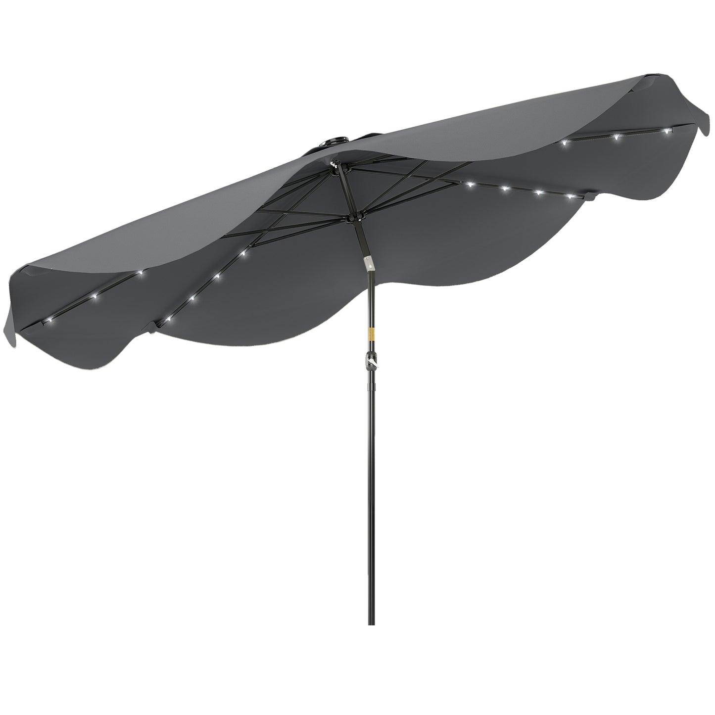 Solar Patio Umbrella with LED and Tilt