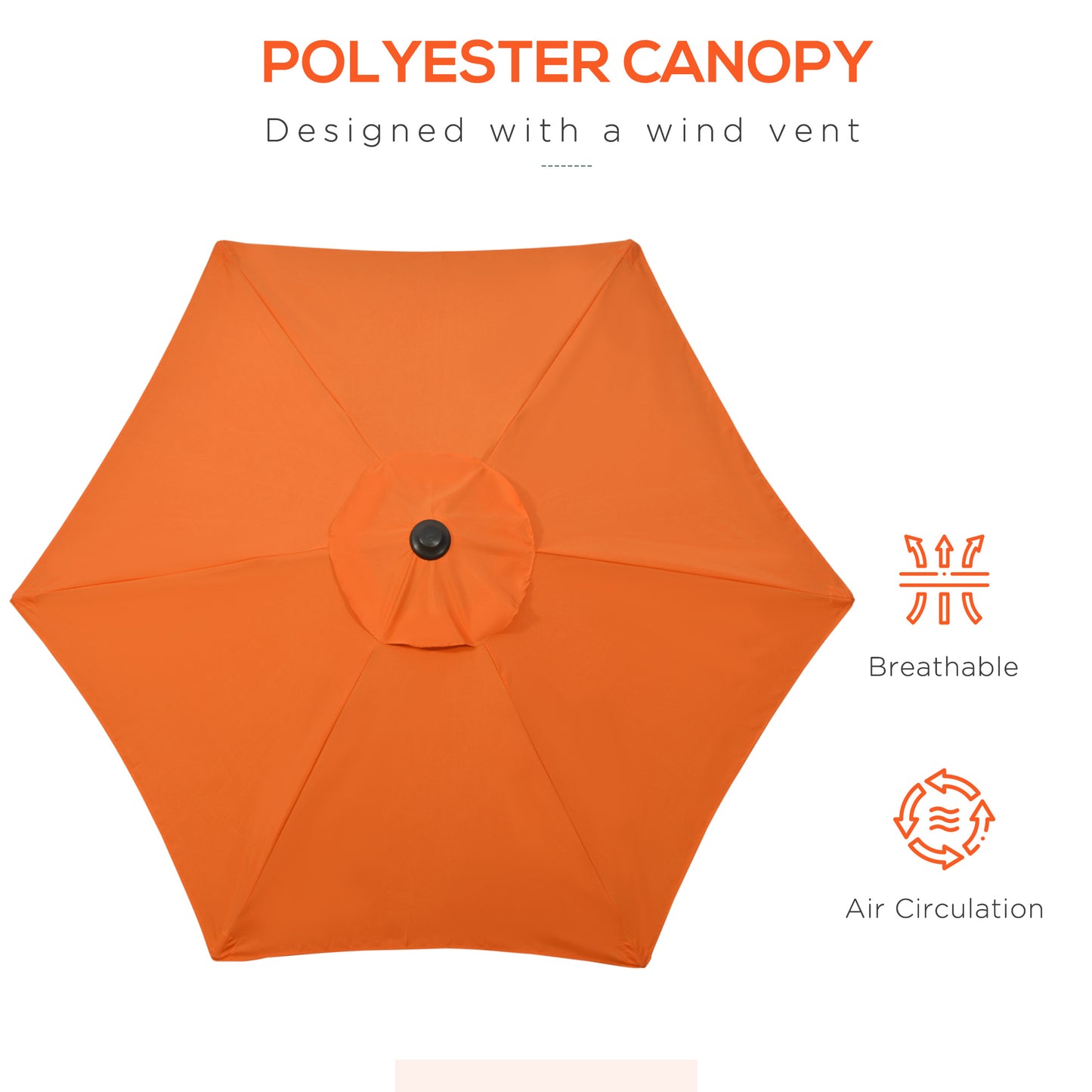 2m Garden Parasol Umbrella