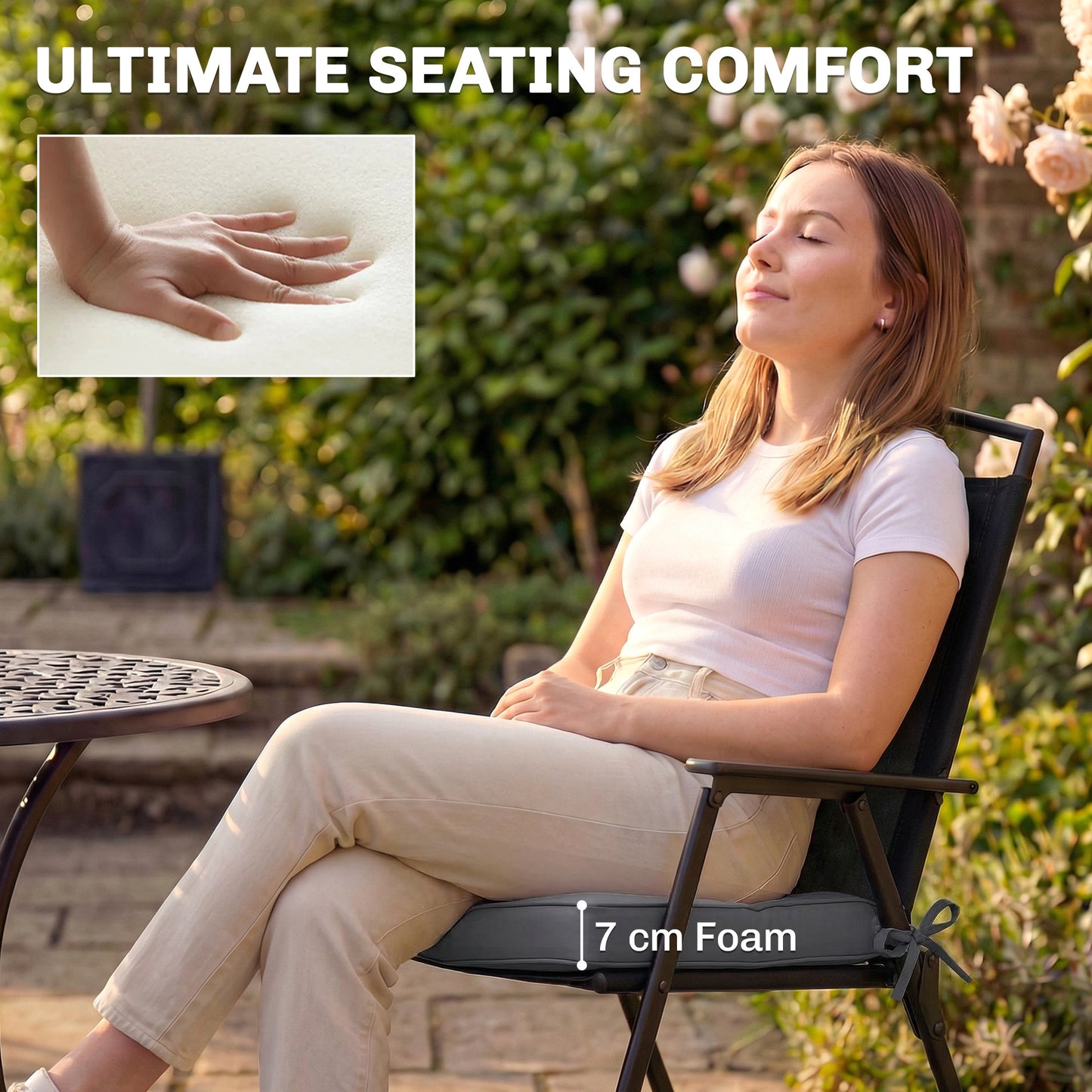 Outdoor Chair Seat Cushions Set of 2